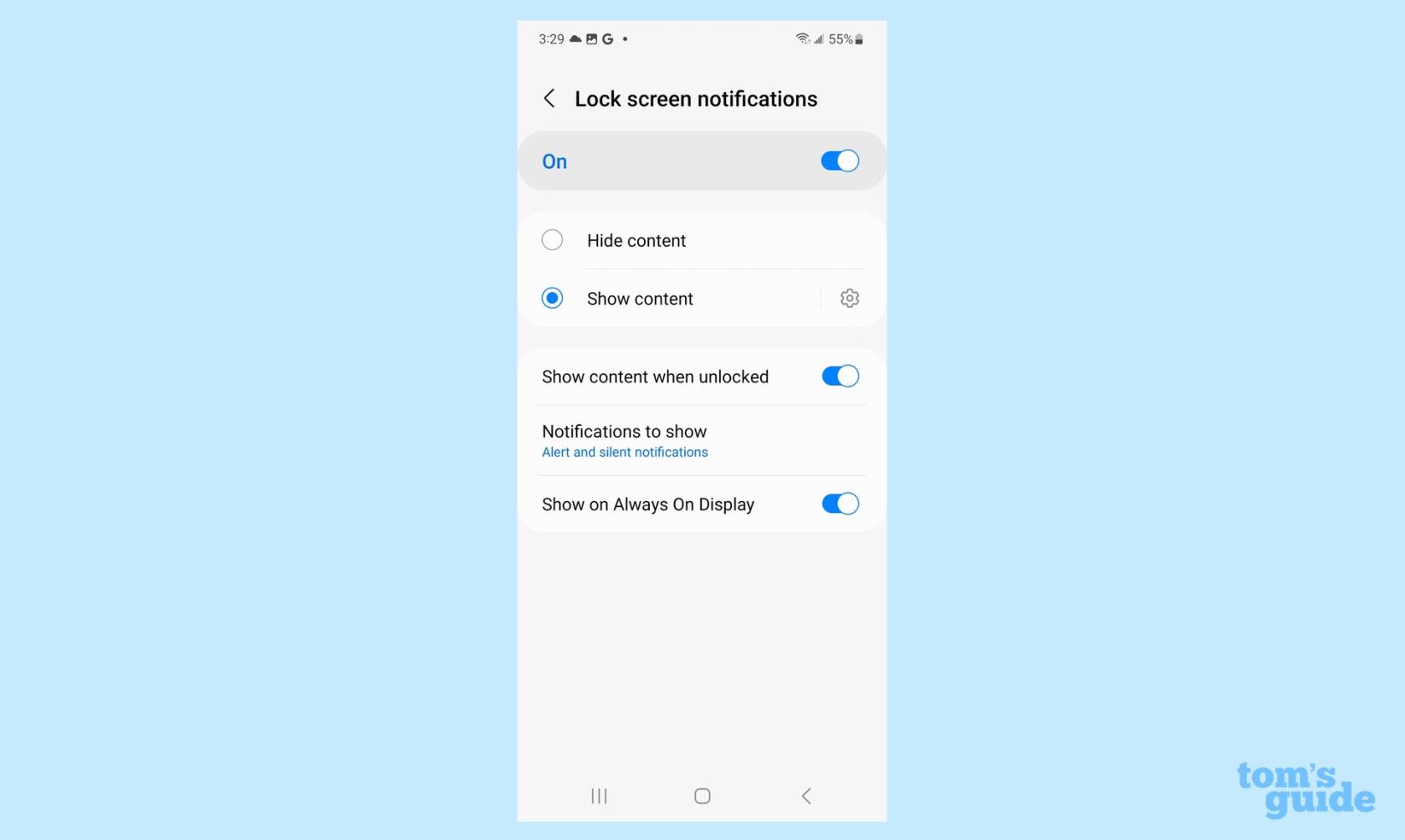Galaxy S23 でロック画面の通知を管理する方法
