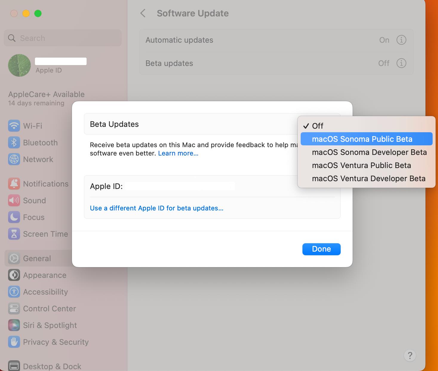 macOS Sonoma パブリック ベータ版をダウンロードする方法