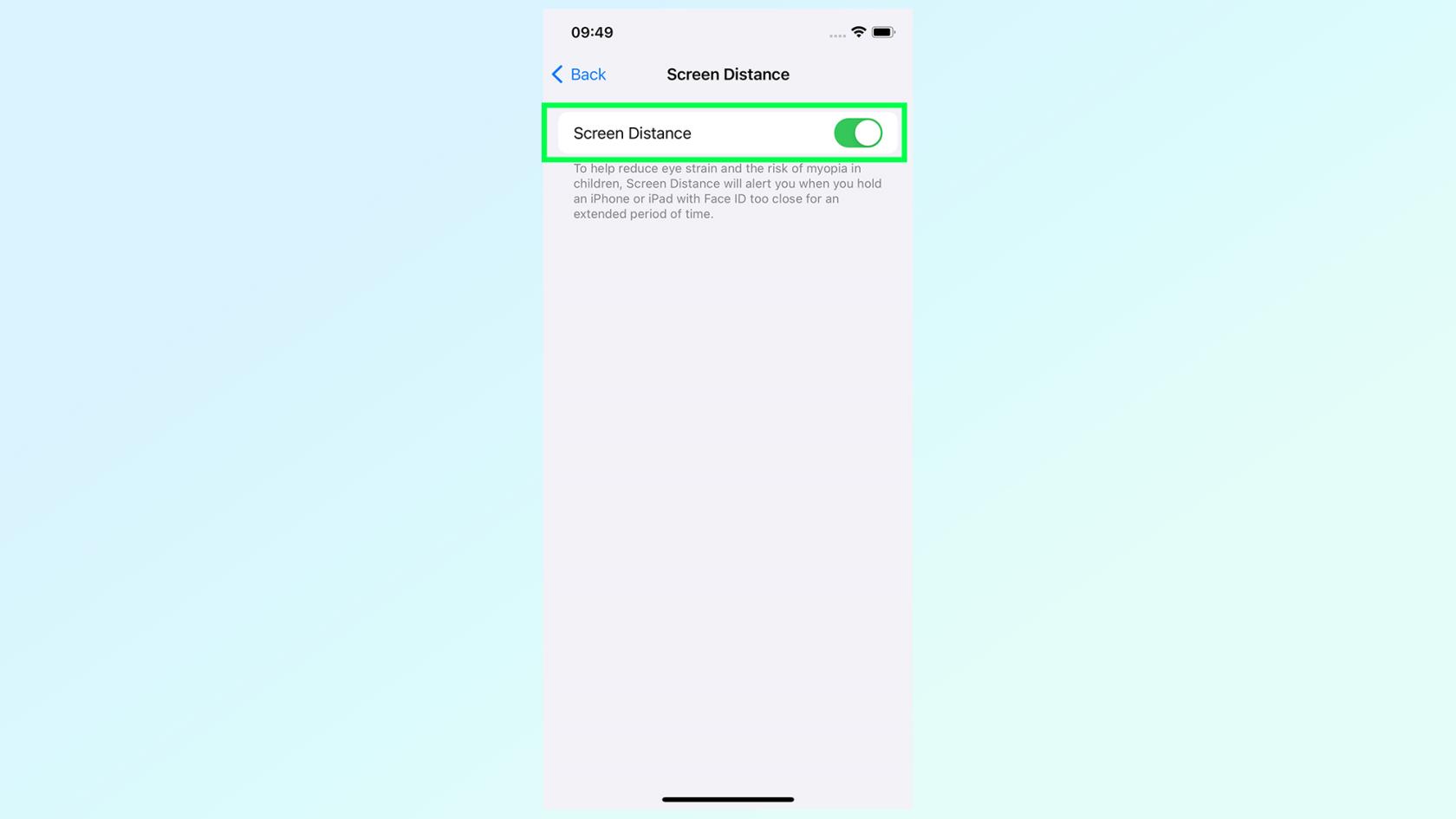 iOS 17で画面距離を設定する方法