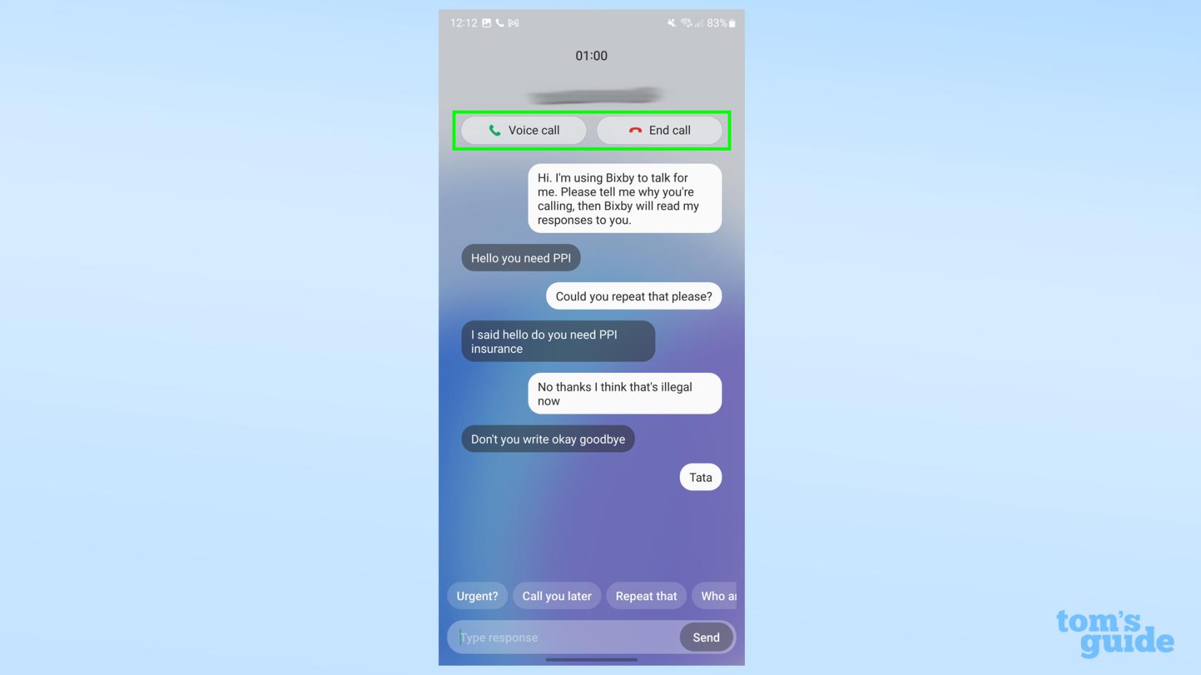 Samsung Galaxy S23 で Bixby テキスト通話を使用する方法
