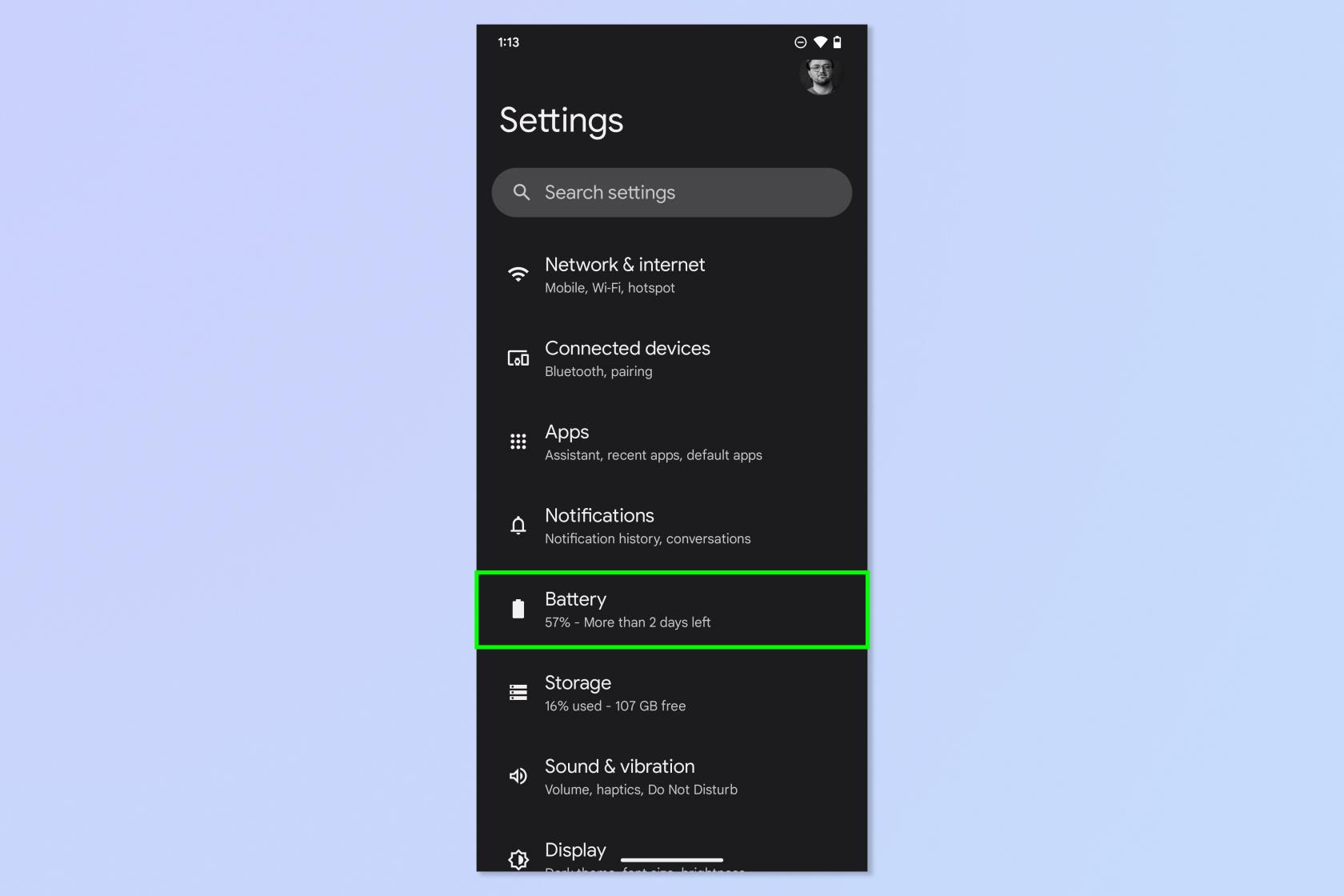 Android スマートフォンでバッテリーの割合を表示する方法