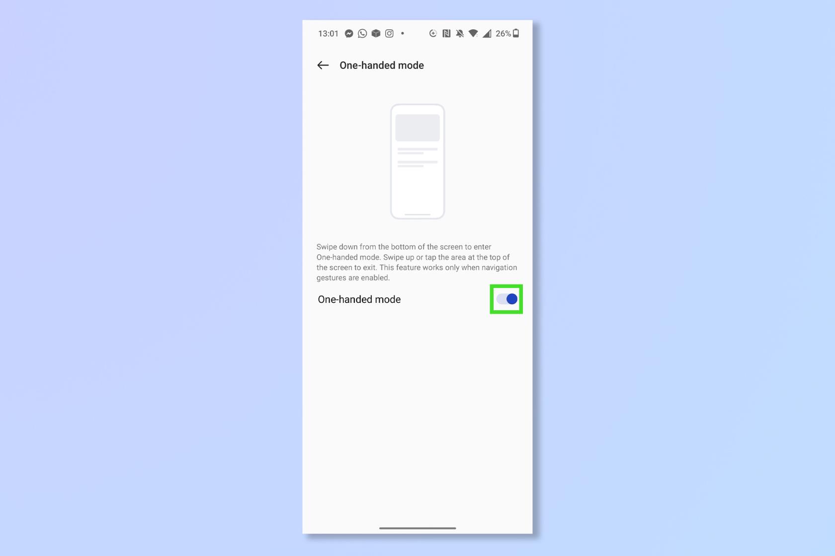 Androidの片手モードの使い方