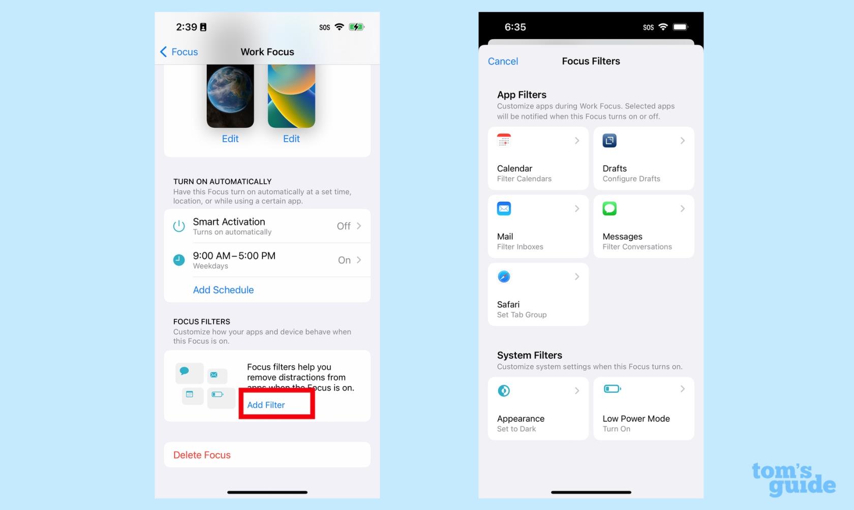 iOS 16 で iPhone にフォーカス モードを設定する方法