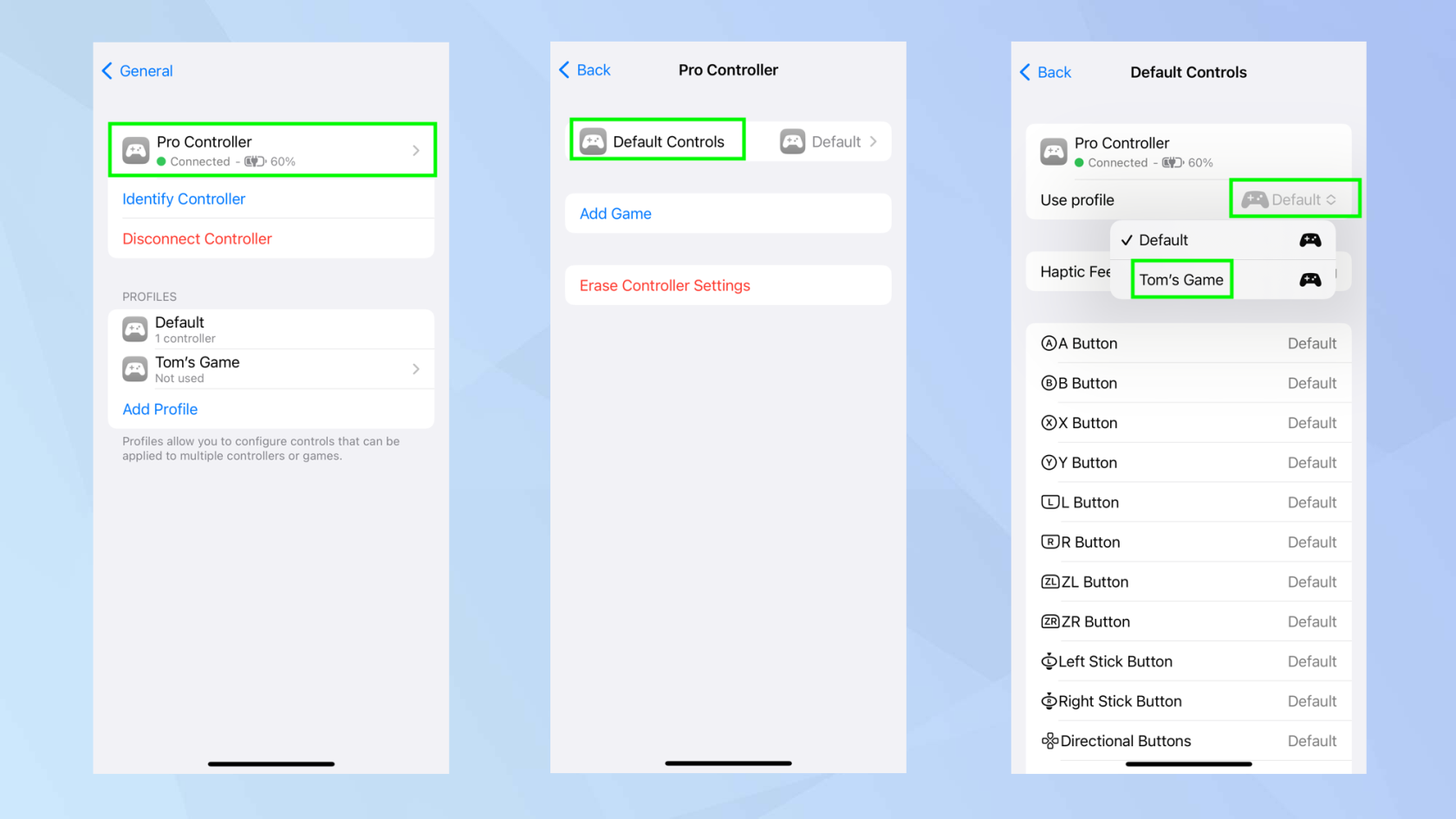 クラシックスタイルのコントローラーをiPhoneに接続する方法