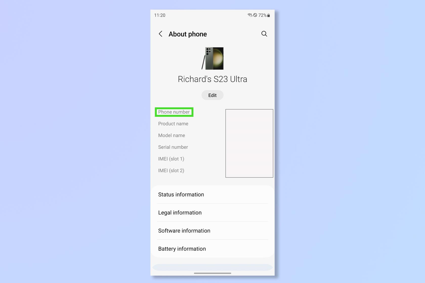 Android で自分の番号を確認する方法