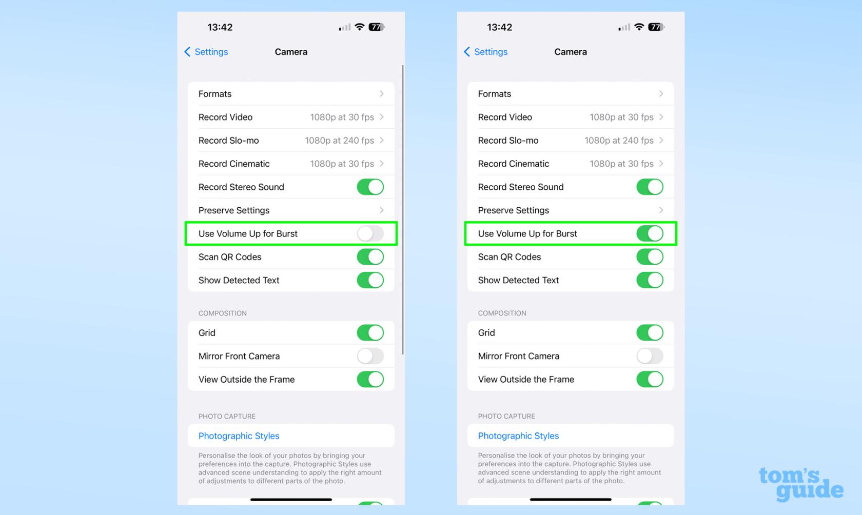この iPhone のカメラ機能を有効にすると、ショットを逃すことがなくなります