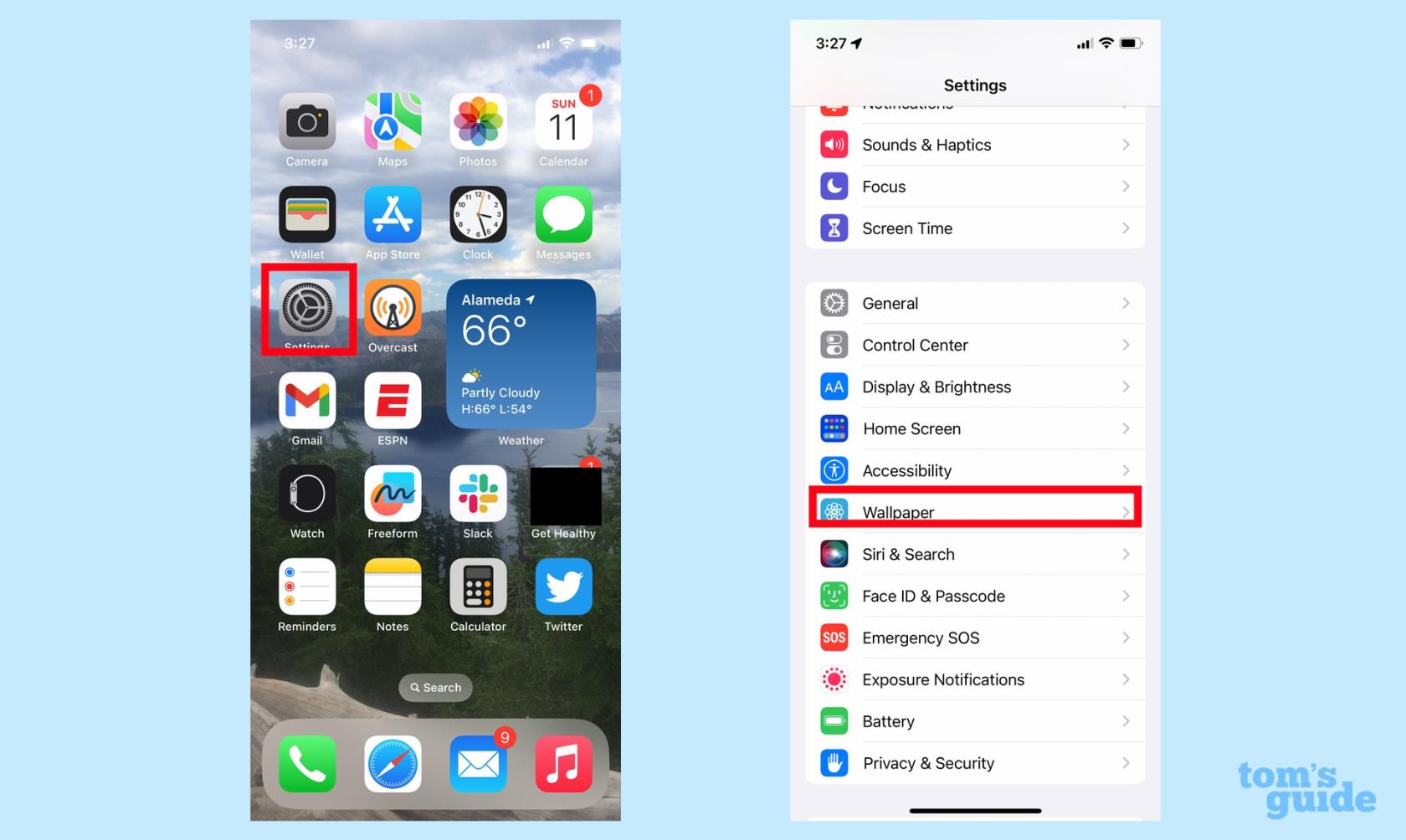 iPhone の壁紙 — iPhone の外観を変更する方法と、その他のオプションを見つける場所