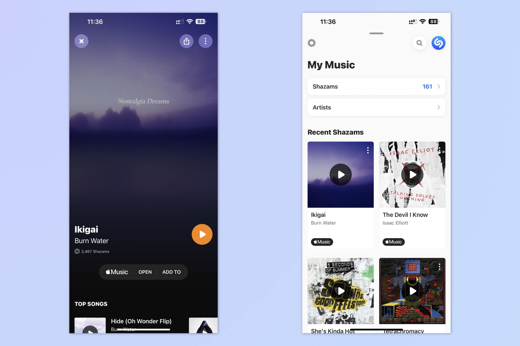iPhone 上の曲を識別する方法