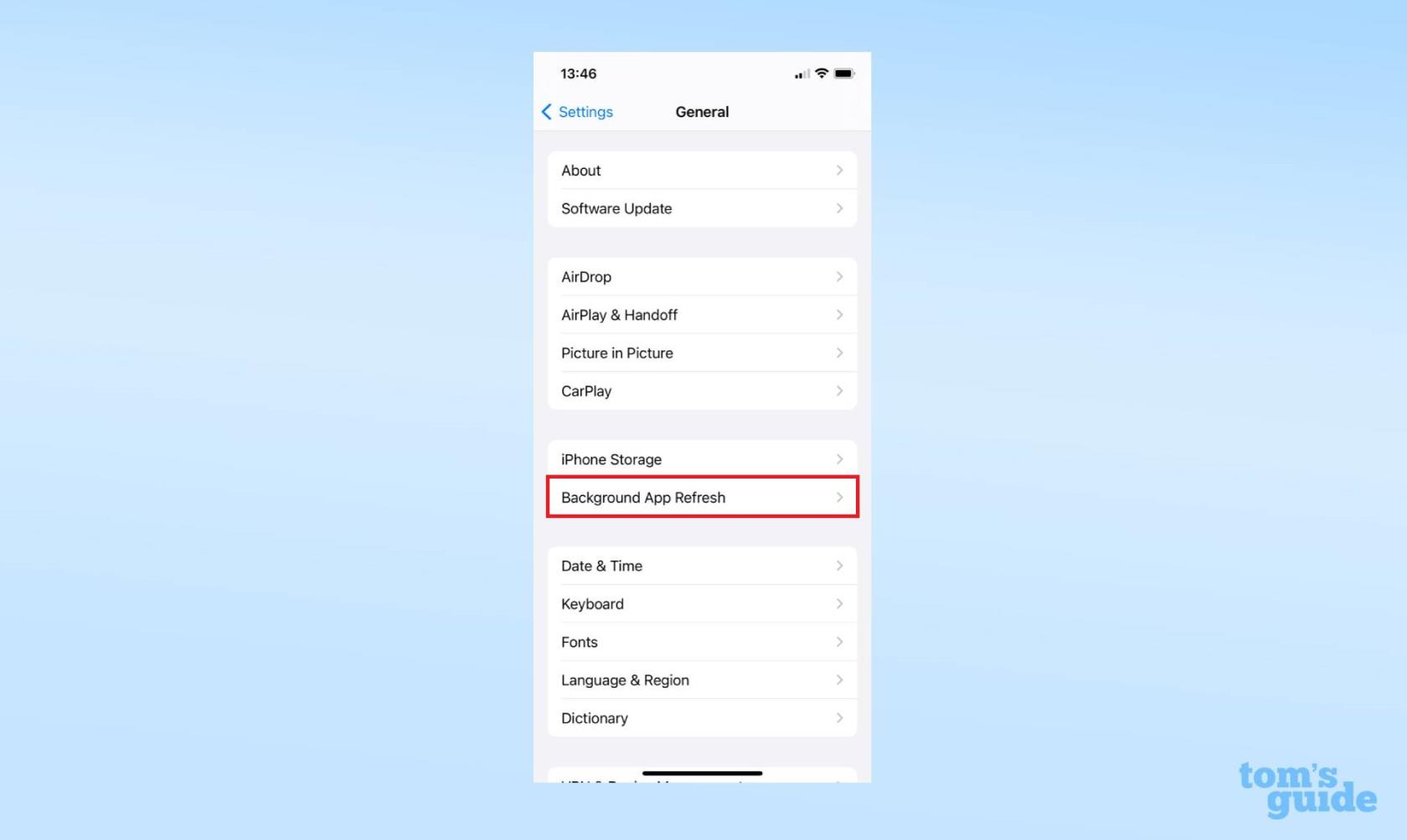 iPhoneのバックグラウンド更新をオフにする方法