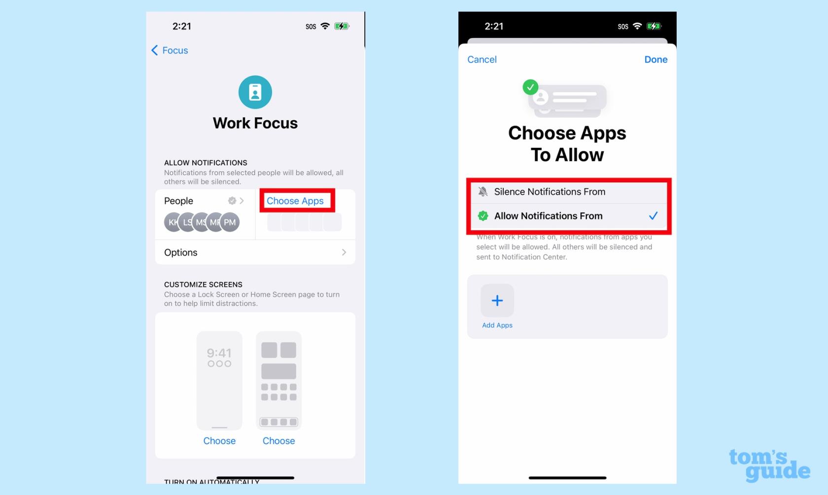 iOS 16 で iPhone にフォーカス モードを設定する方法