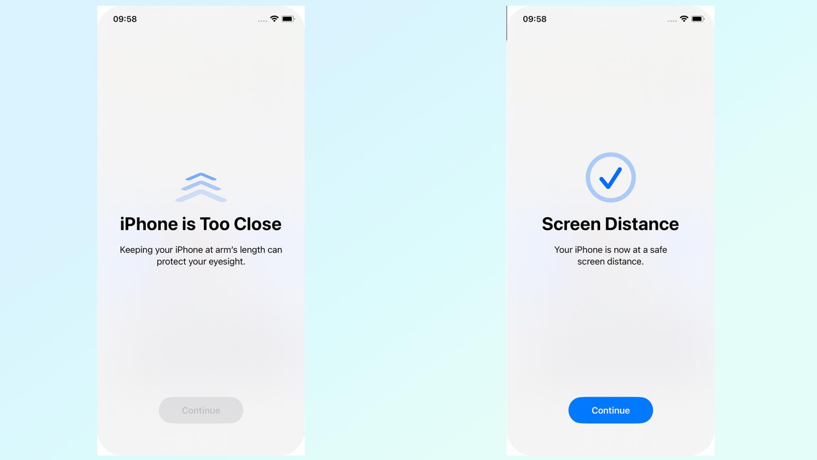 iOS 17で画面距離を設定する方法
