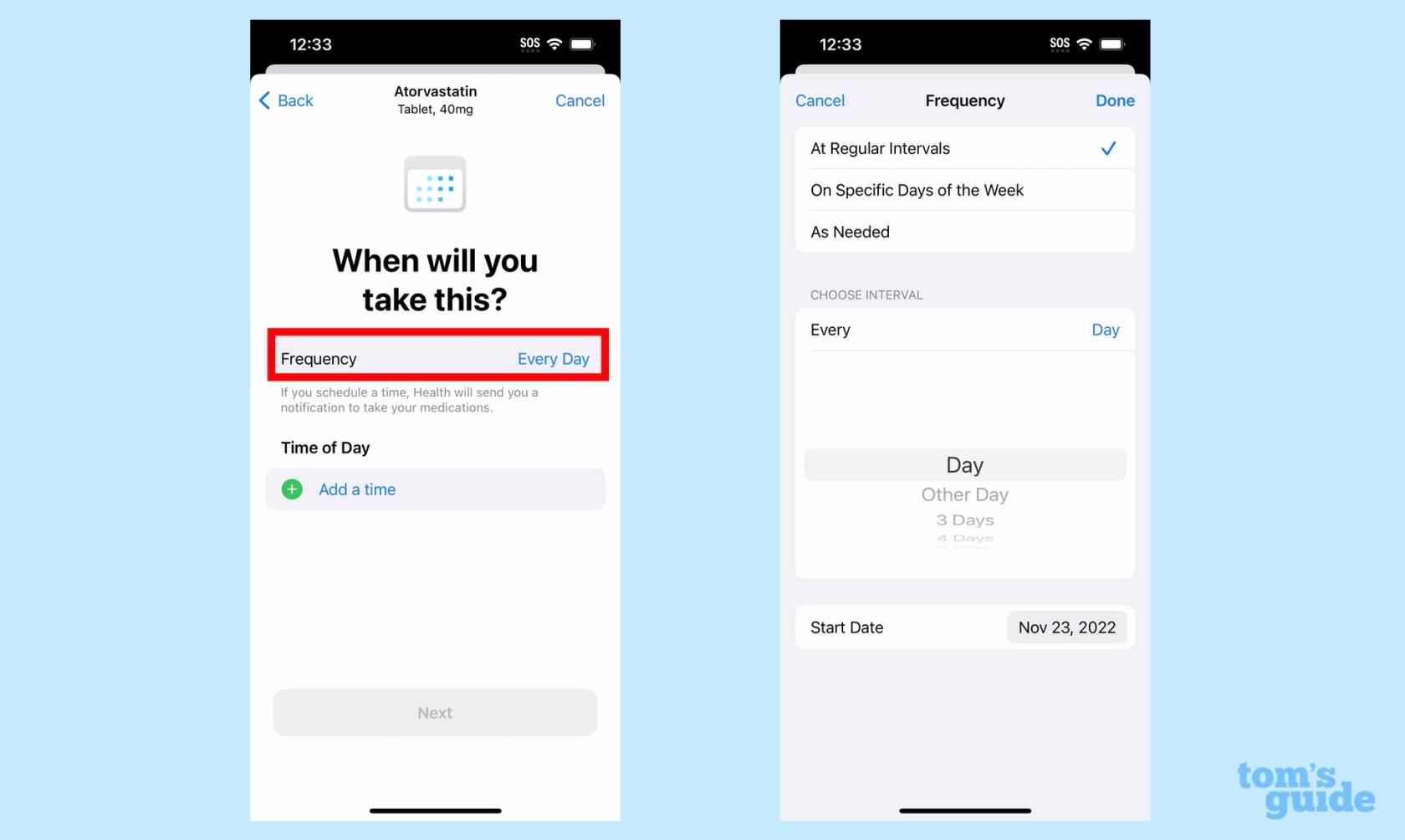 iOS 16 で iPhone に薬を設定する方法