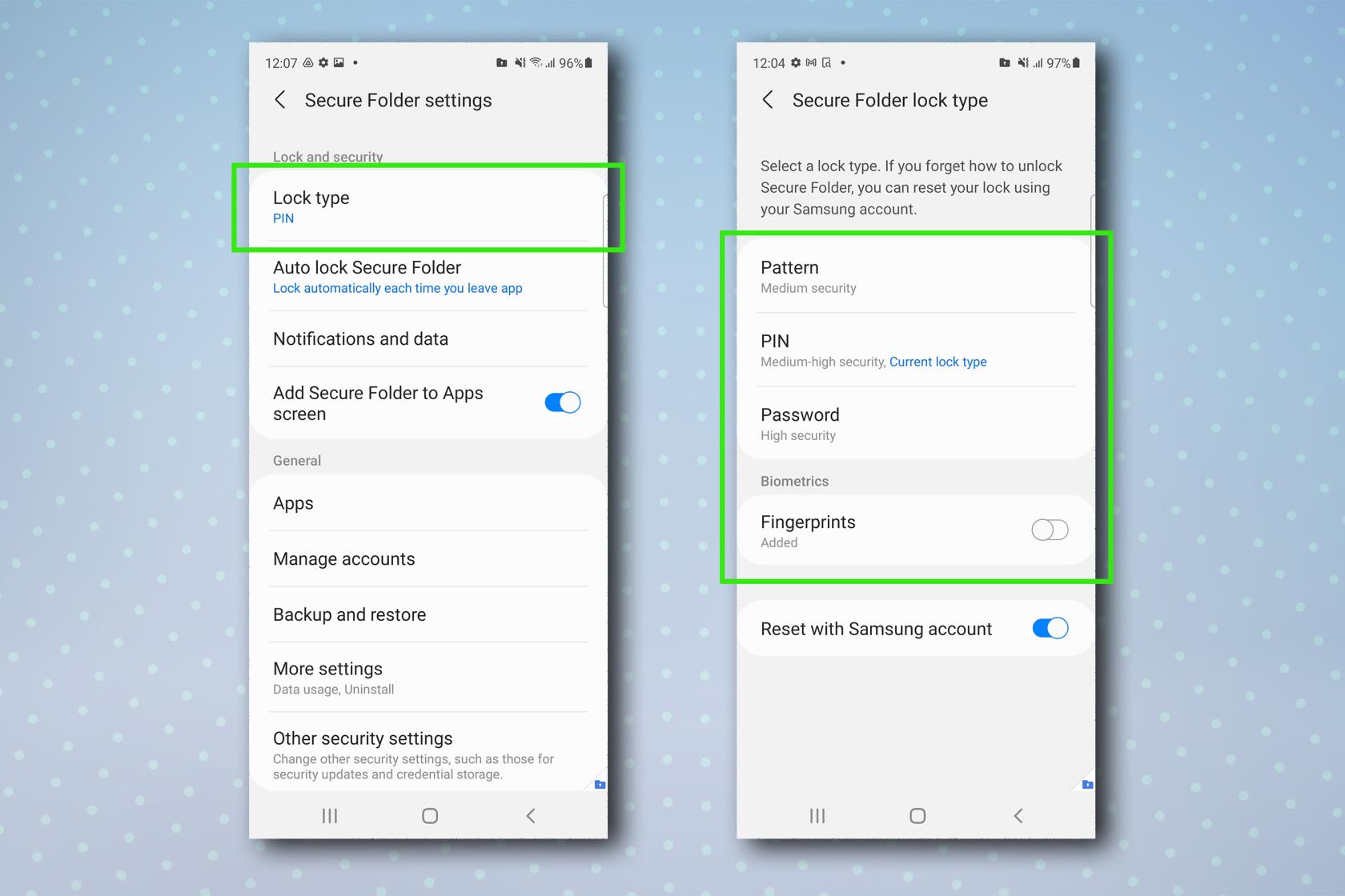 Android でセキュリティで保護されたフォルダーを有効にする方法