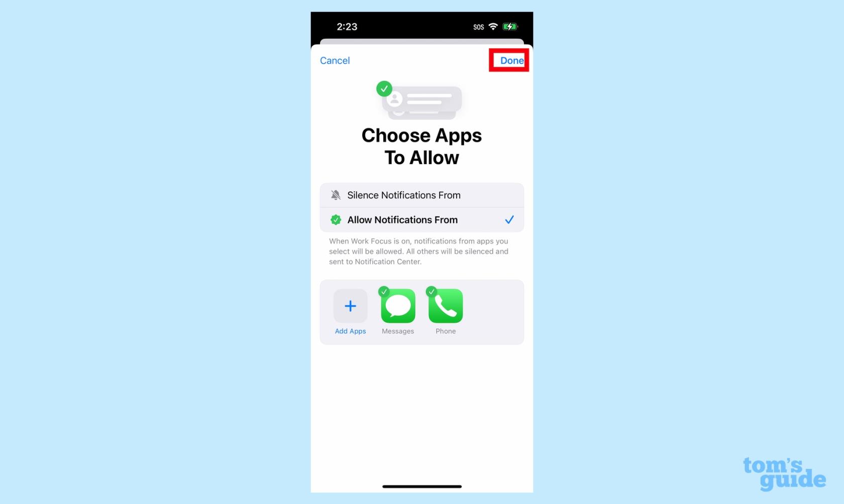 iOS 16 で iPhone にフォーカス モードを設定する方法