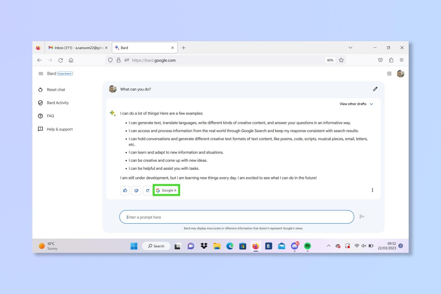 Google Bardの使い方