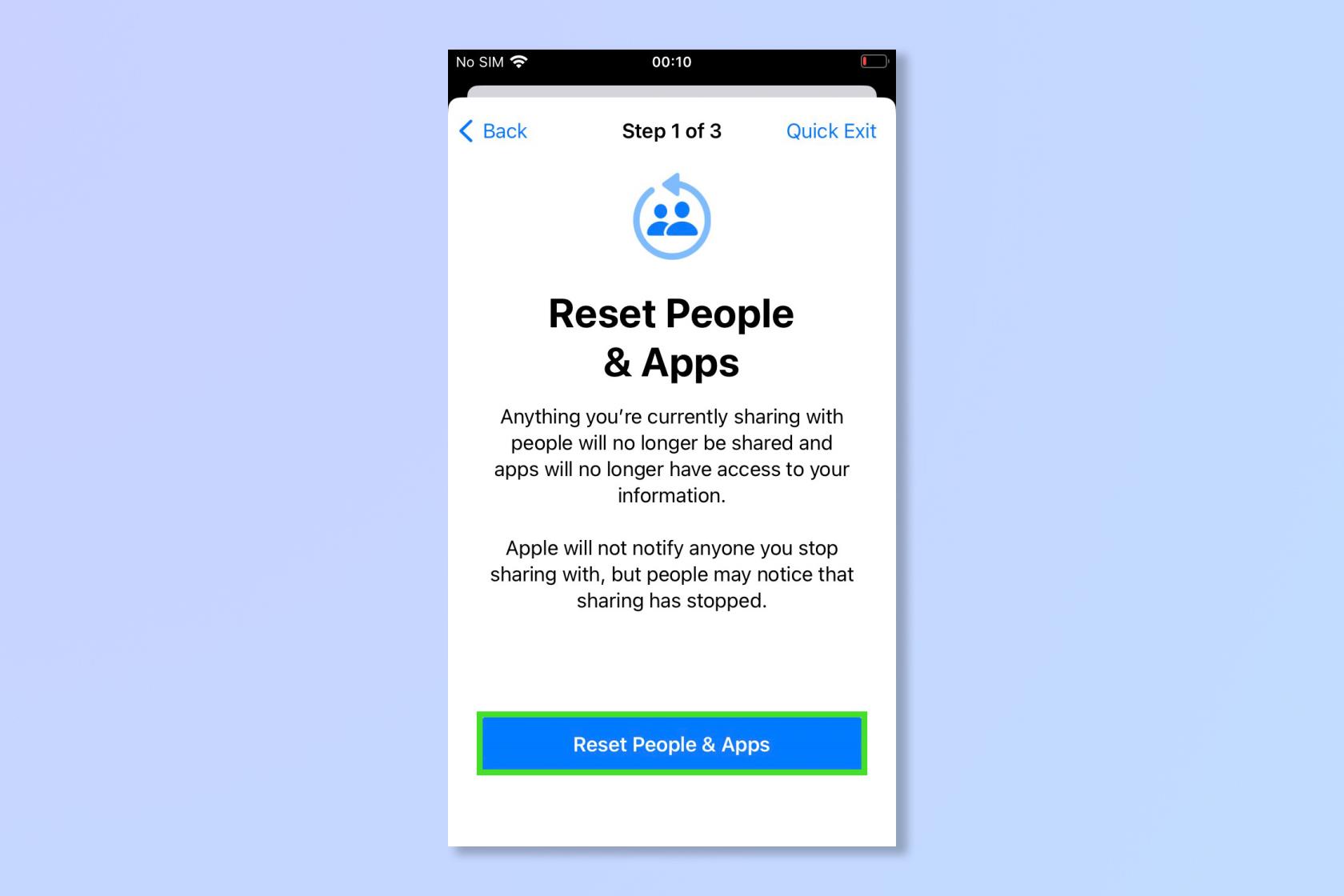 安全性チェックを使用して、有害なアプリ (および人々) を iPhone から即座に消去します