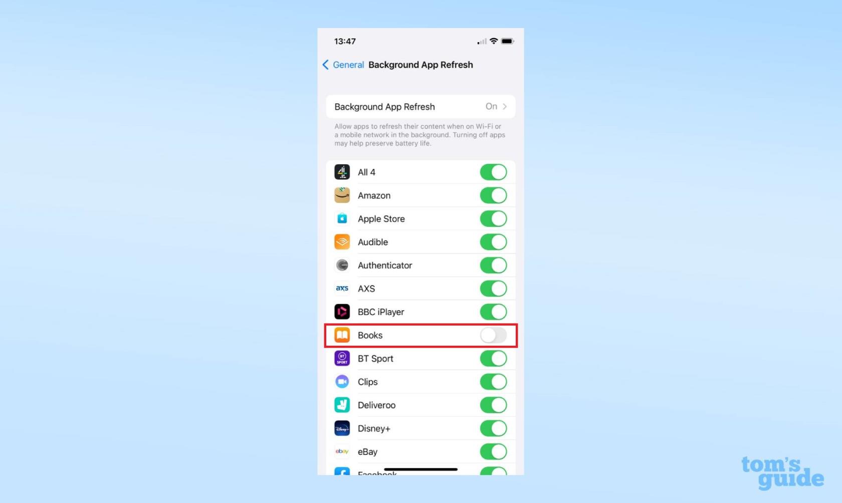 iPhoneのバックグラウンド更新をオフにする方法