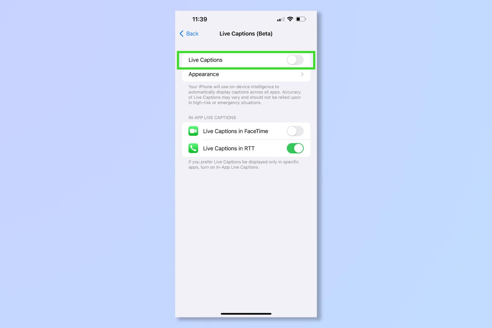 iOS 16 で音声とビデオにライブキャプションを取得する方法
