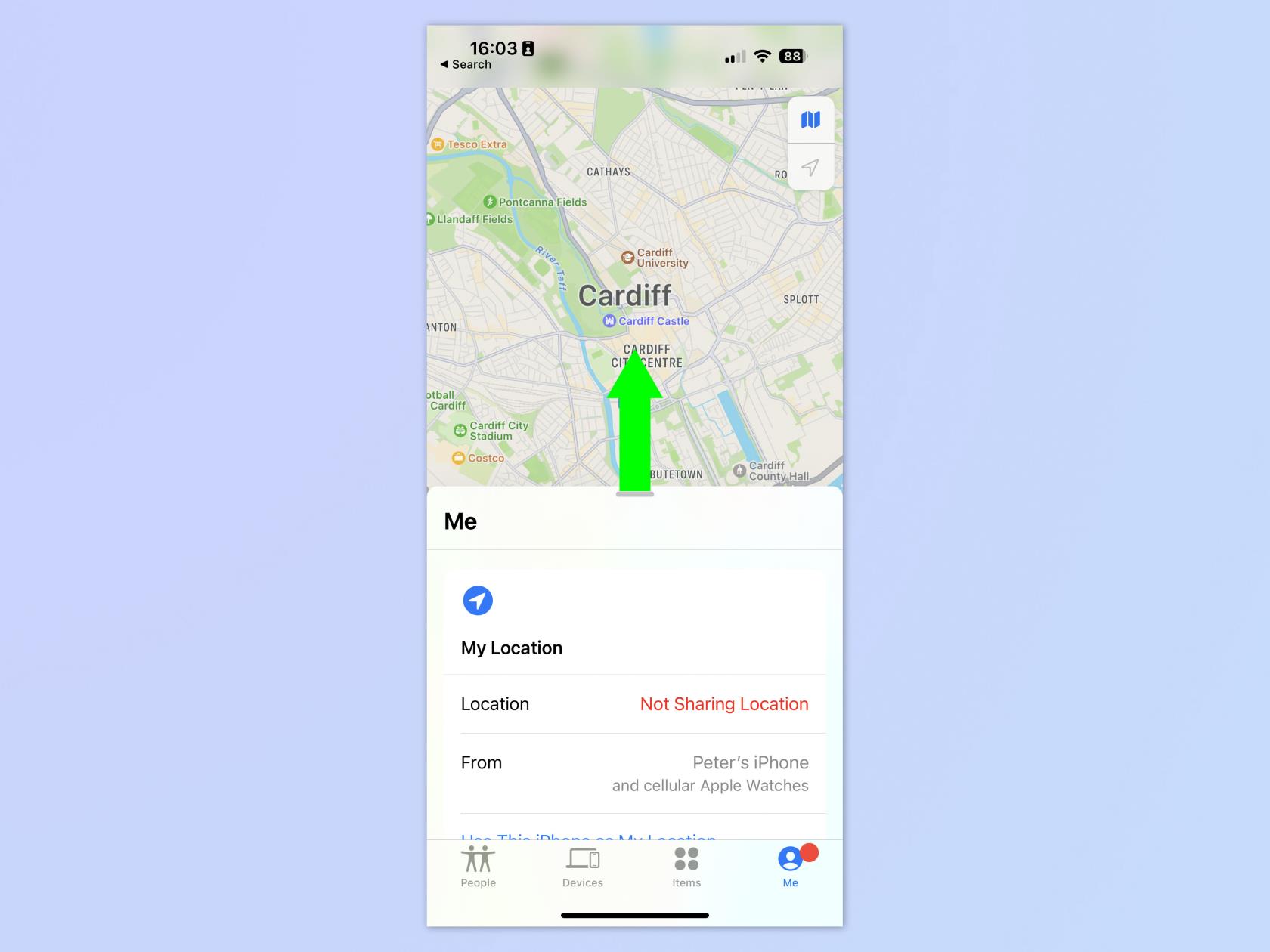 iPhoneで衛星経由で位置情報を共有する方法