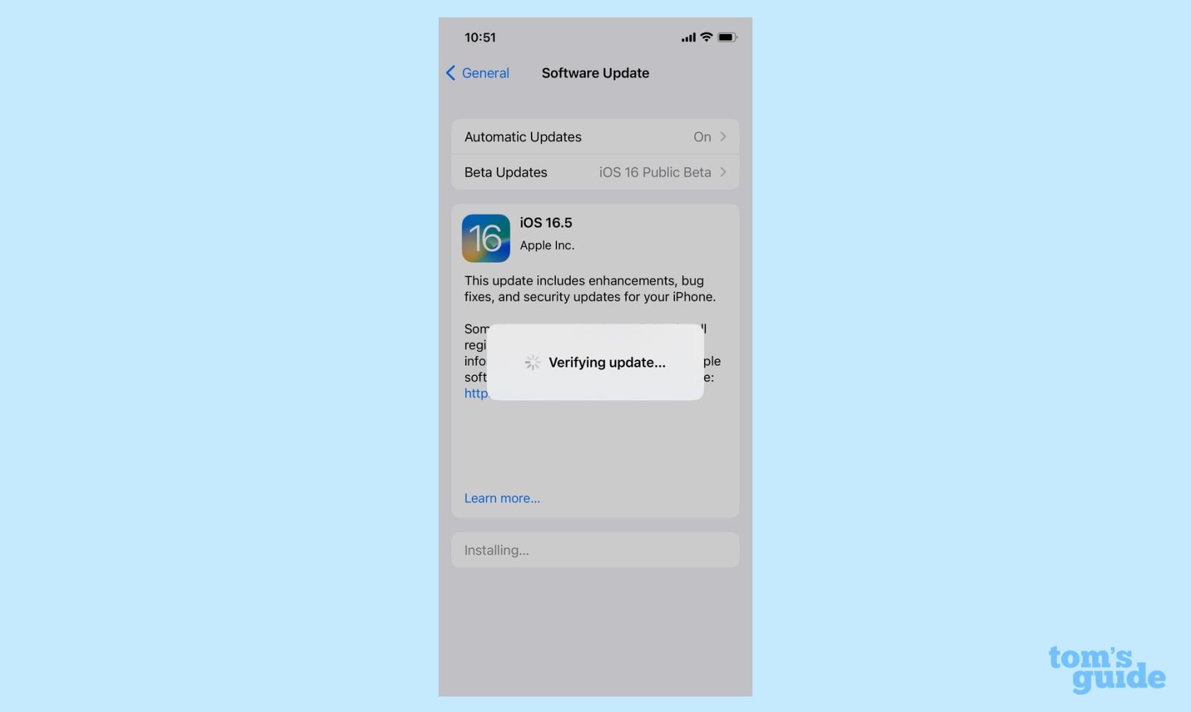 iOS16のダウンロード方法