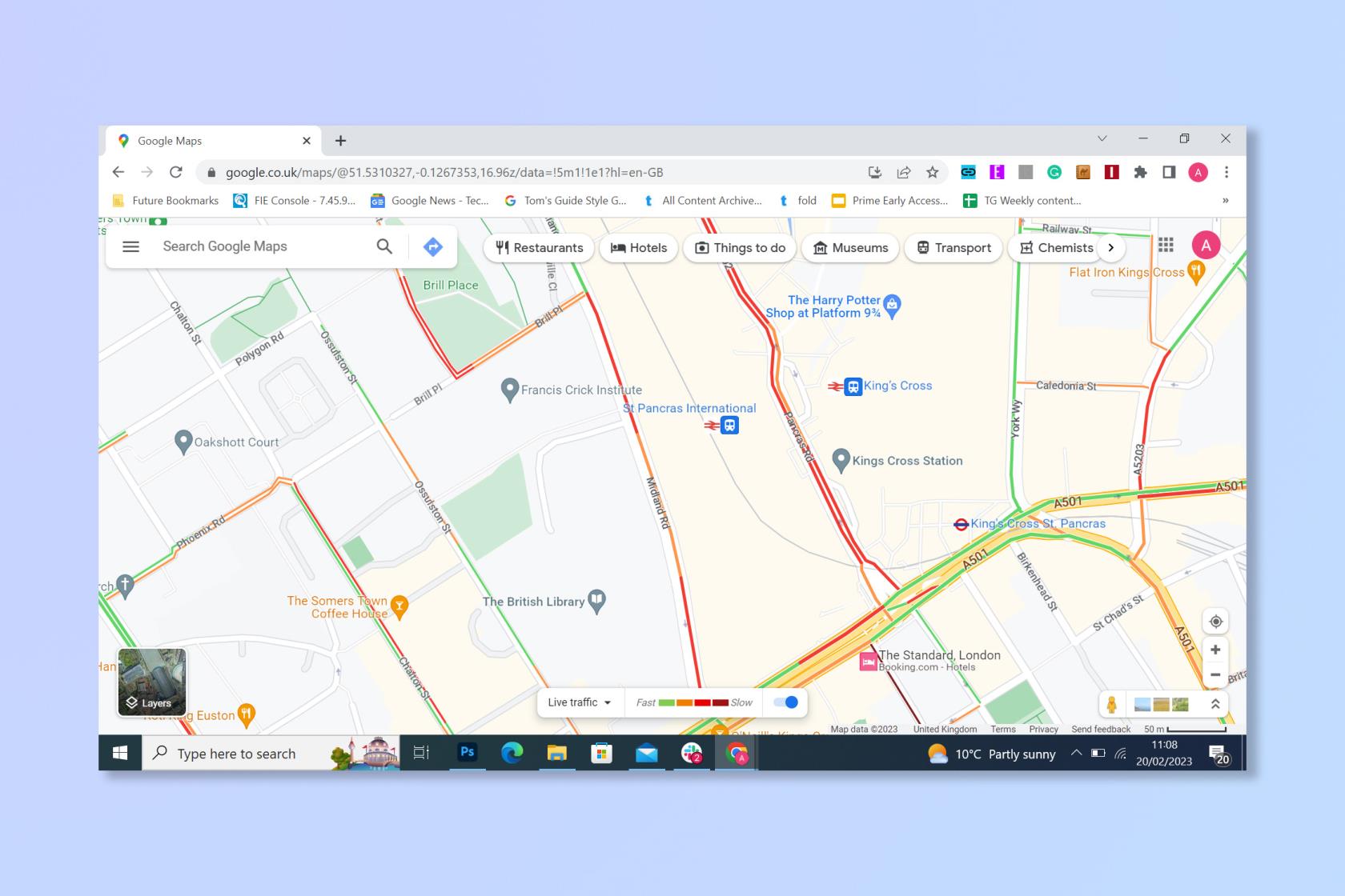 Googleマップで交通情報を確認する方法