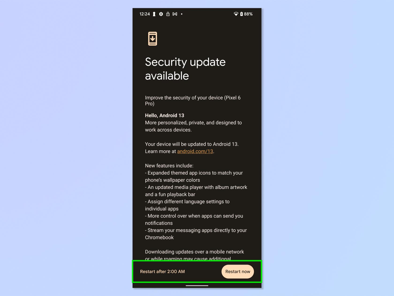 Androidをアップデートする方法