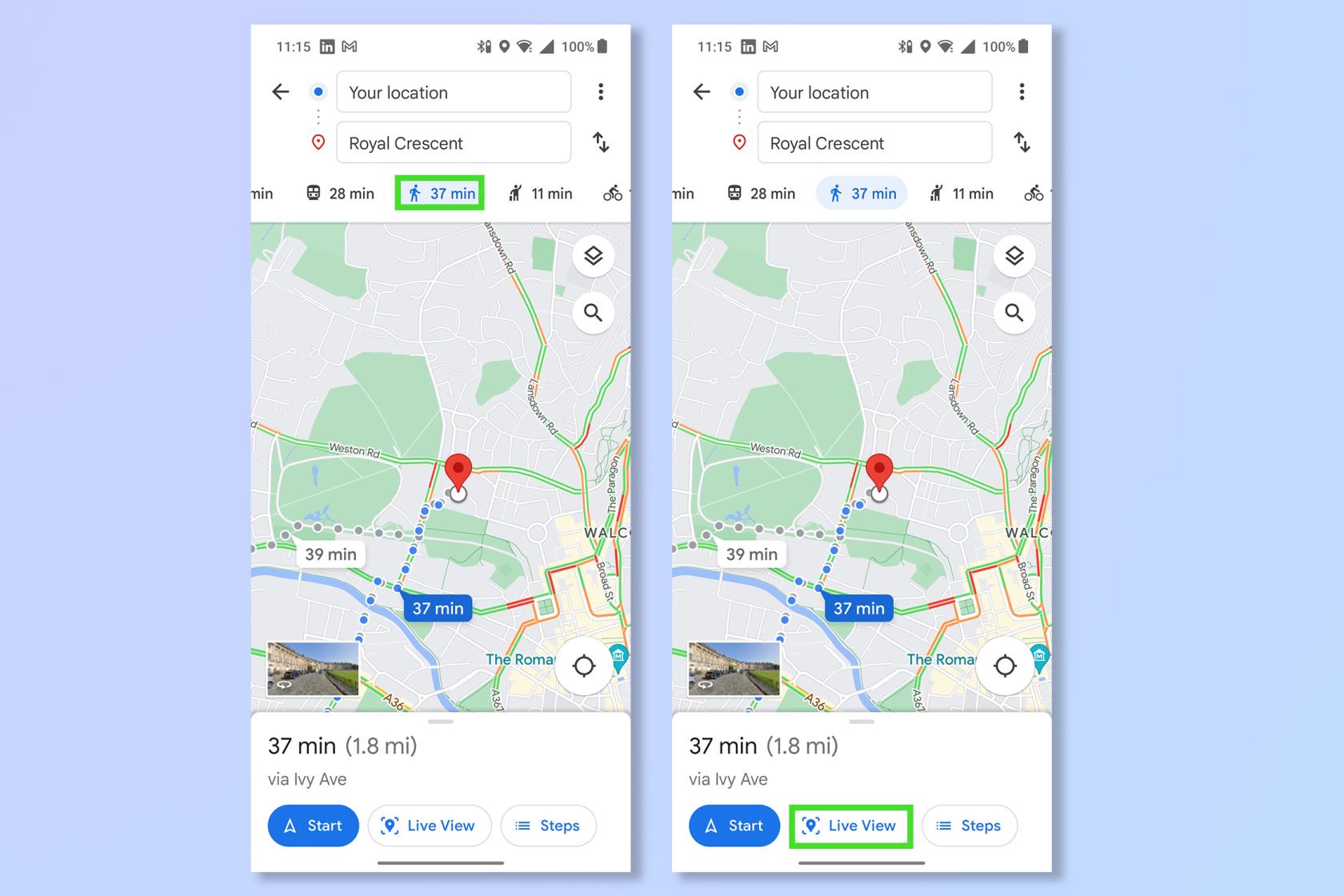 Googleマップライブビューの使い方