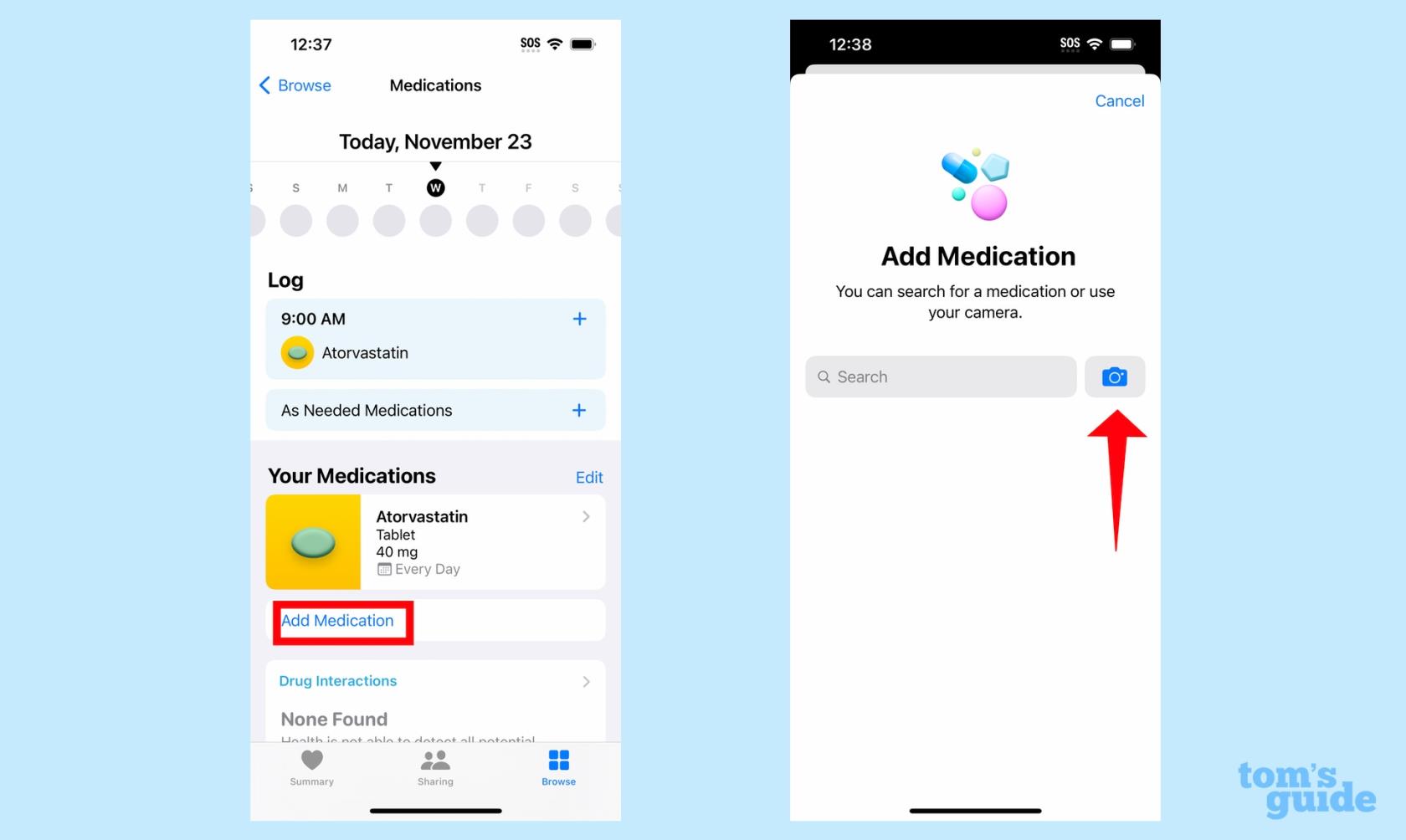 iOS 16 で iPhone に薬を設定する方法