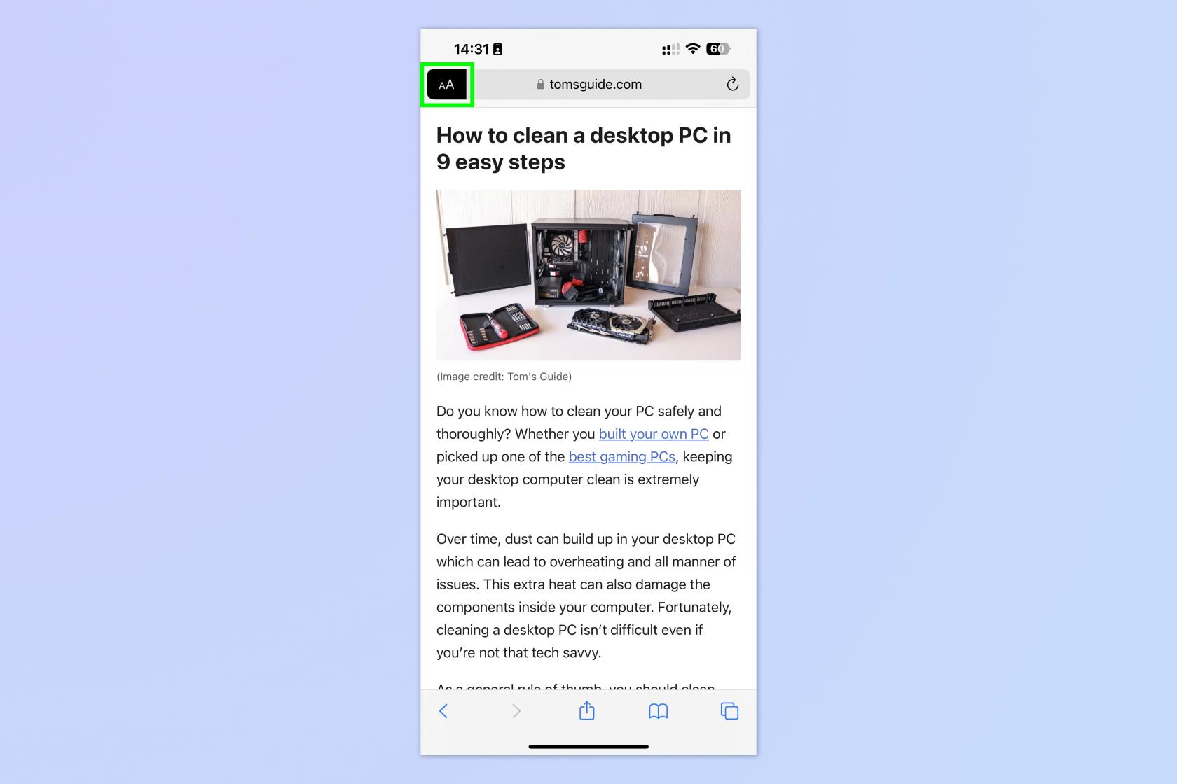 iOS Safari リーダー モードの使用方法