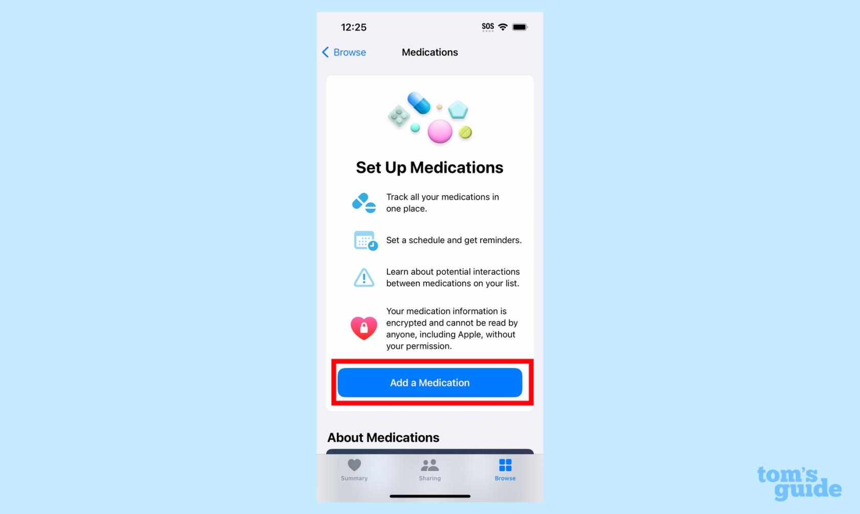 iOS 16 で iPhone に薬を設定する方法