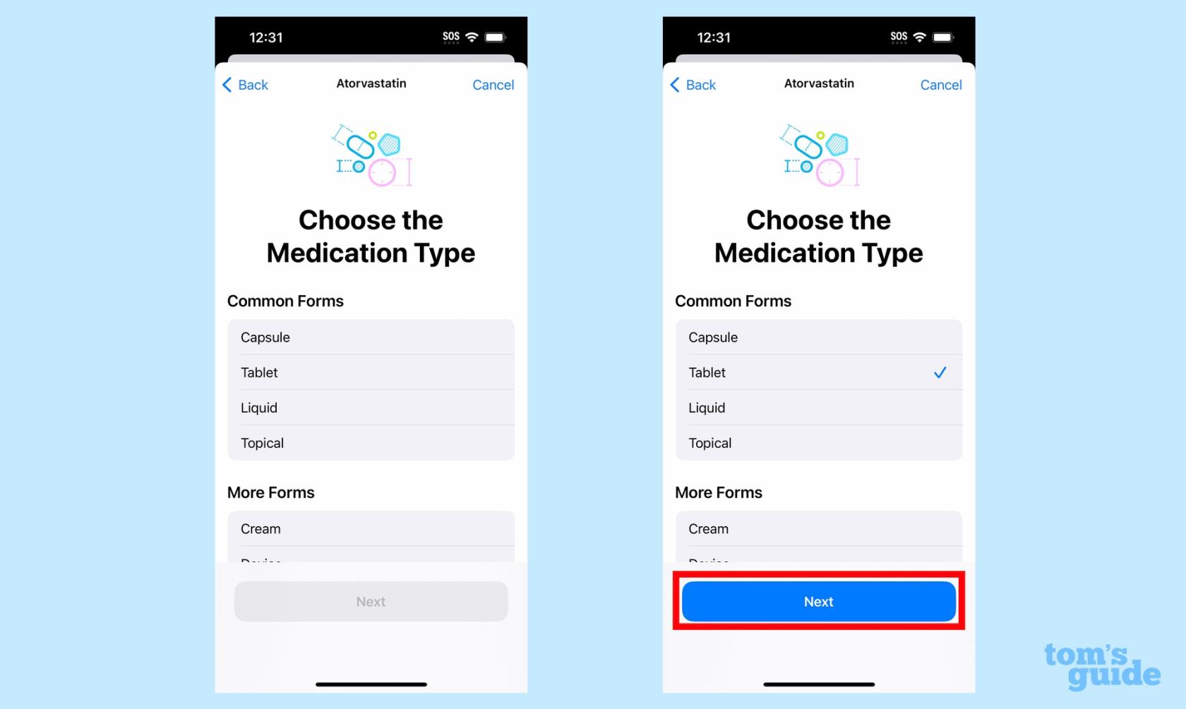 iOS 16 で iPhone に薬を設定する方法
