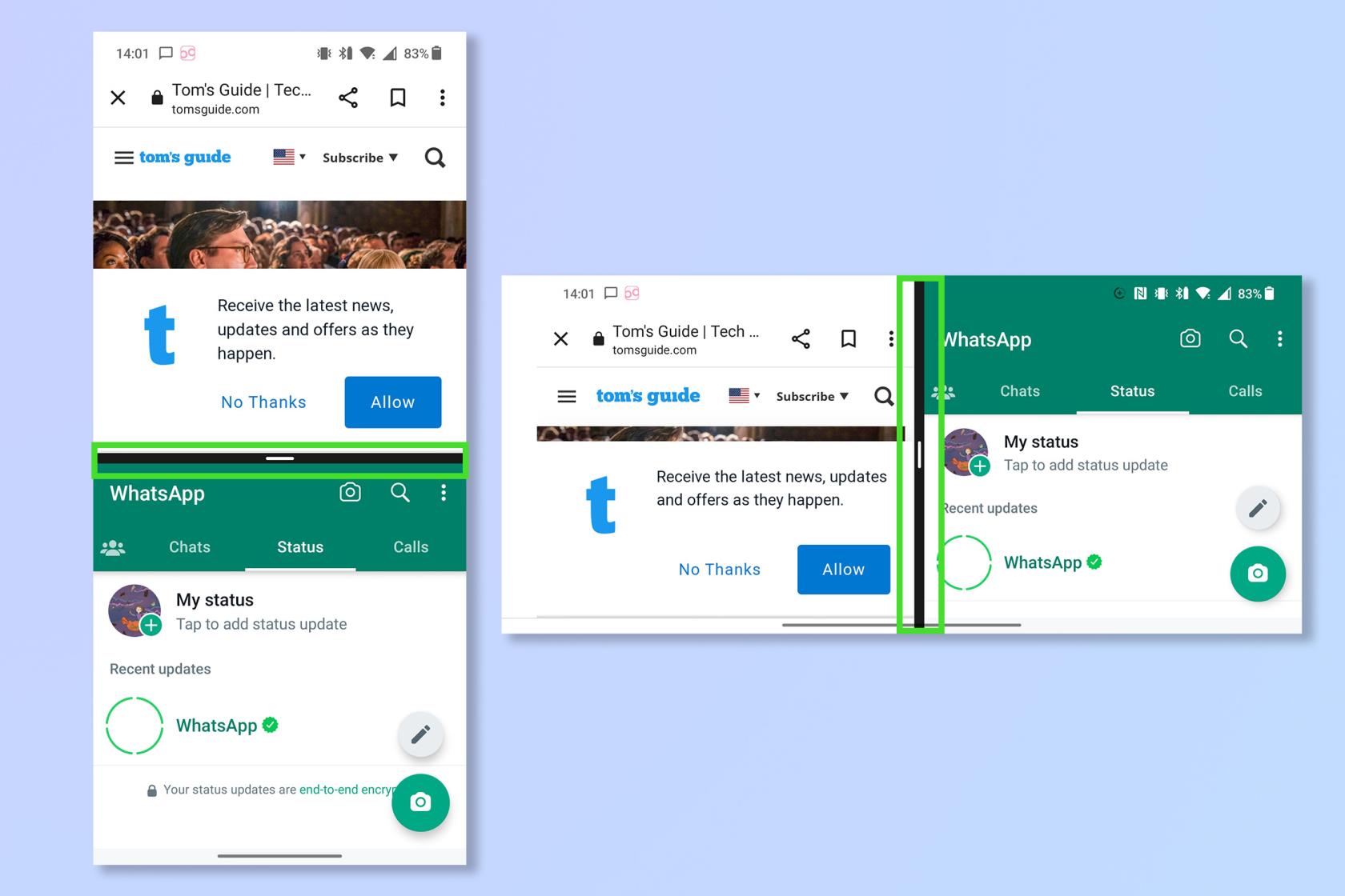 Androidで画面を分割する方法