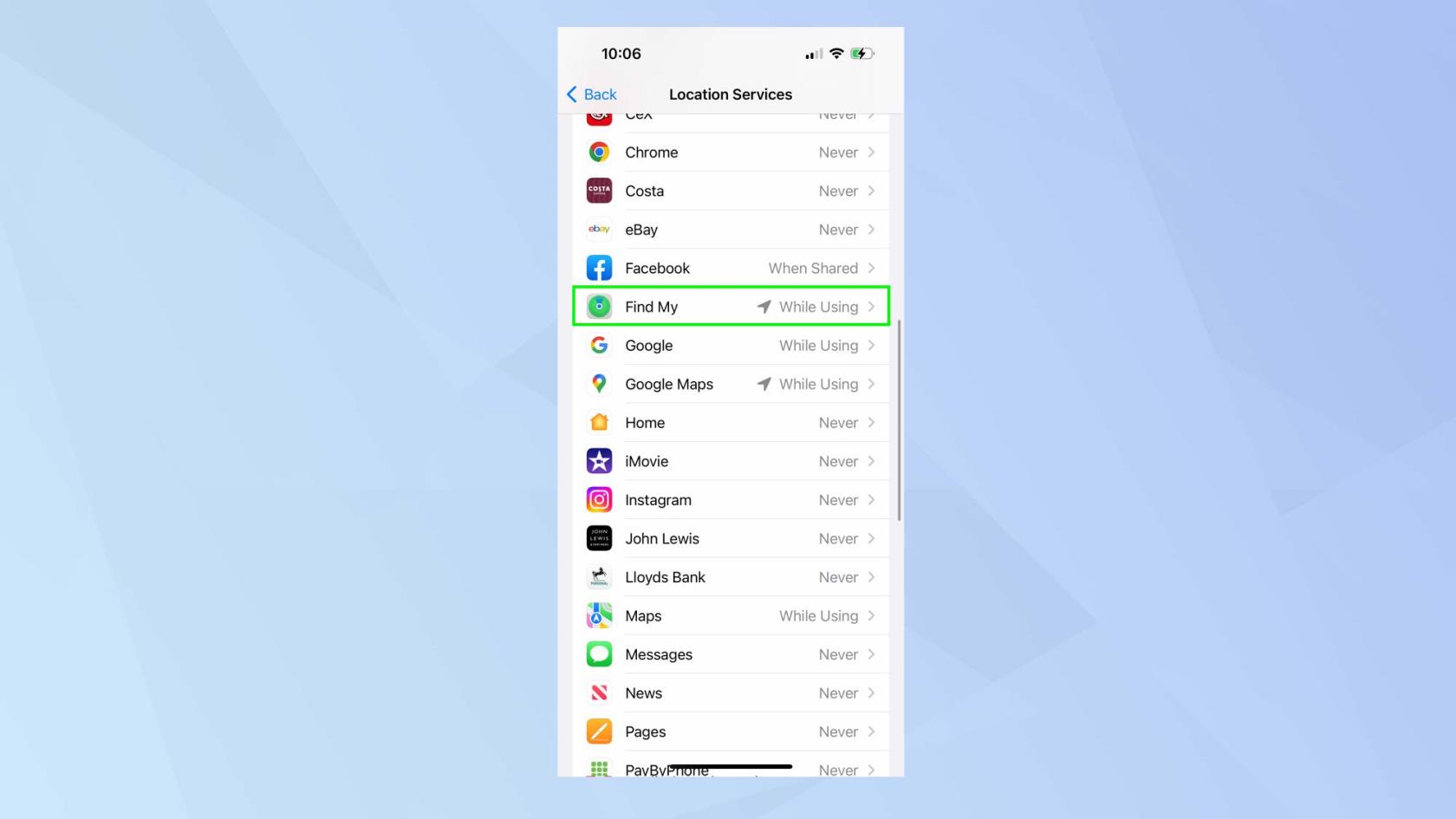 「探す」を使用してiPhoneで位置情報を共有する方法