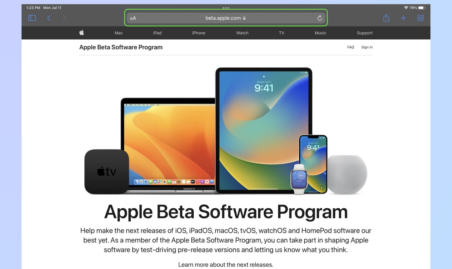 iPadOS 17パブリックベータ版をダウンロードする方法