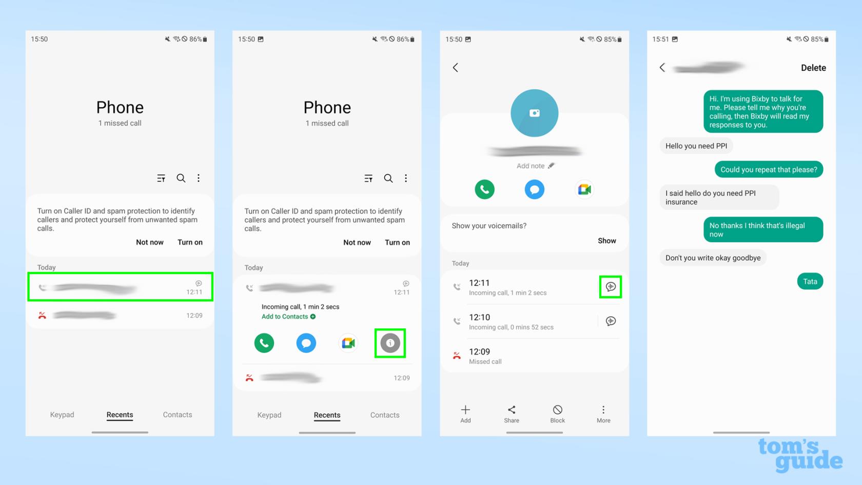 Samsung Galaxy S23 で Bixby テキスト通話を使用する方法