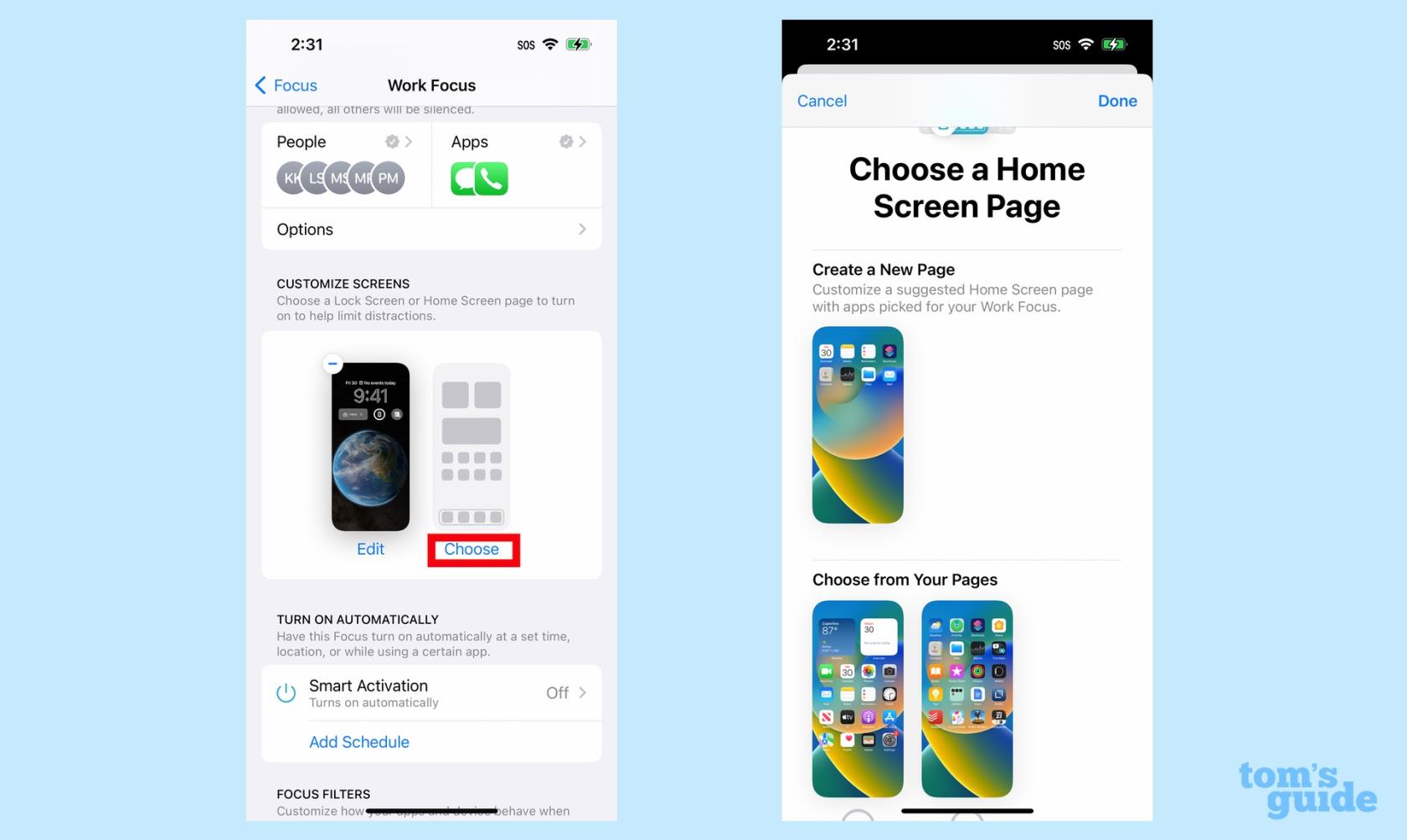 iOS 16 で iPhone にフォーカス モードを設定する方法