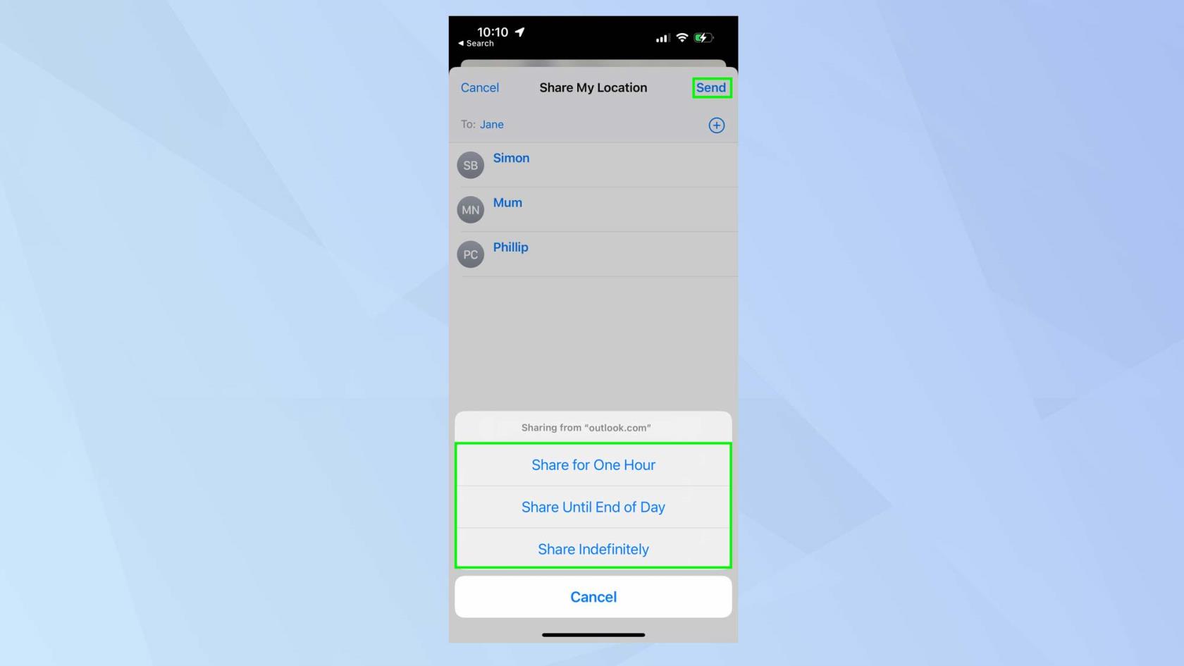 「探す」を使用してiPhoneで位置情報を共有する方法