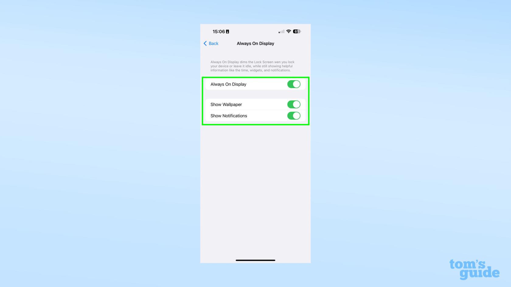 iPhone 14 Proの常時表示ディスプレイから壁紙を削除する方法