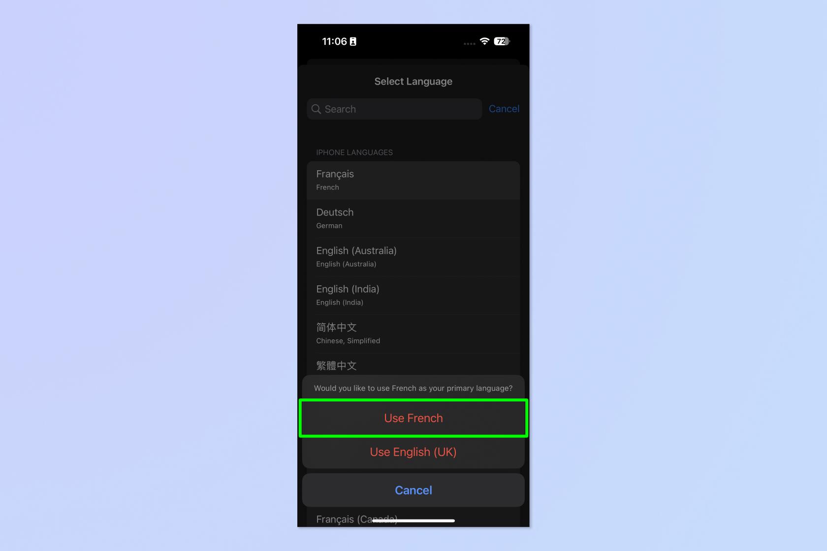 iPhoneで言語を変更する方法