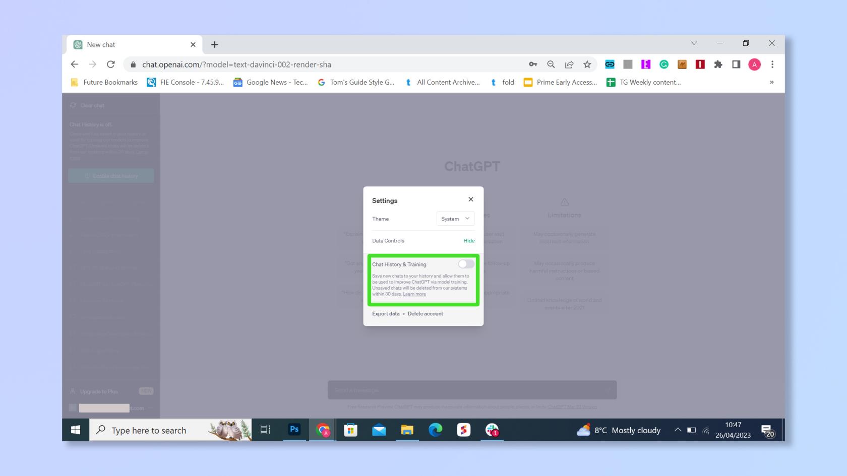 ChatGPT はあなたの秘密を共有しています — この設定を変更してチャットをプライベートに保ちます
