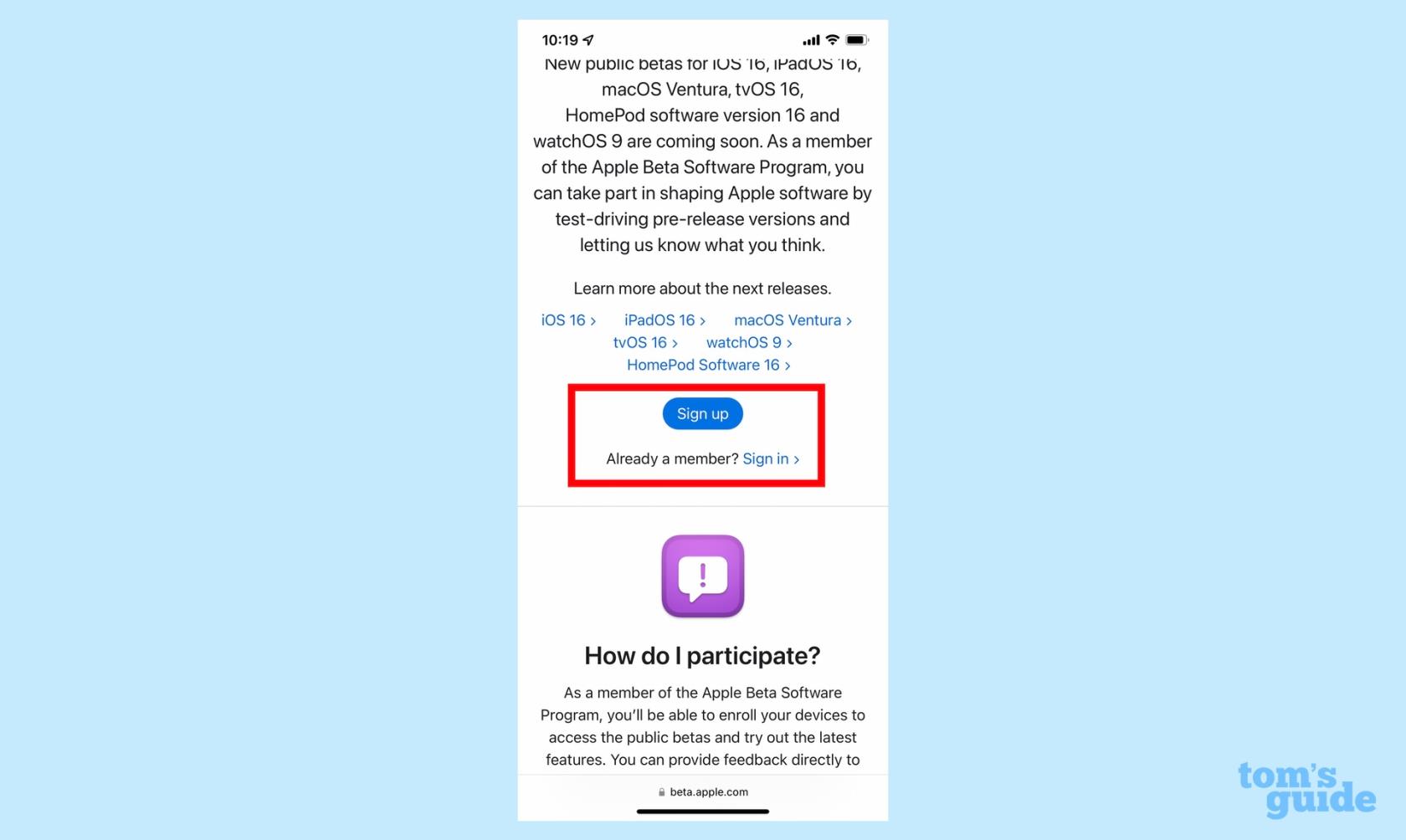 iOS 16パブリックベータ版のダウンロード方法