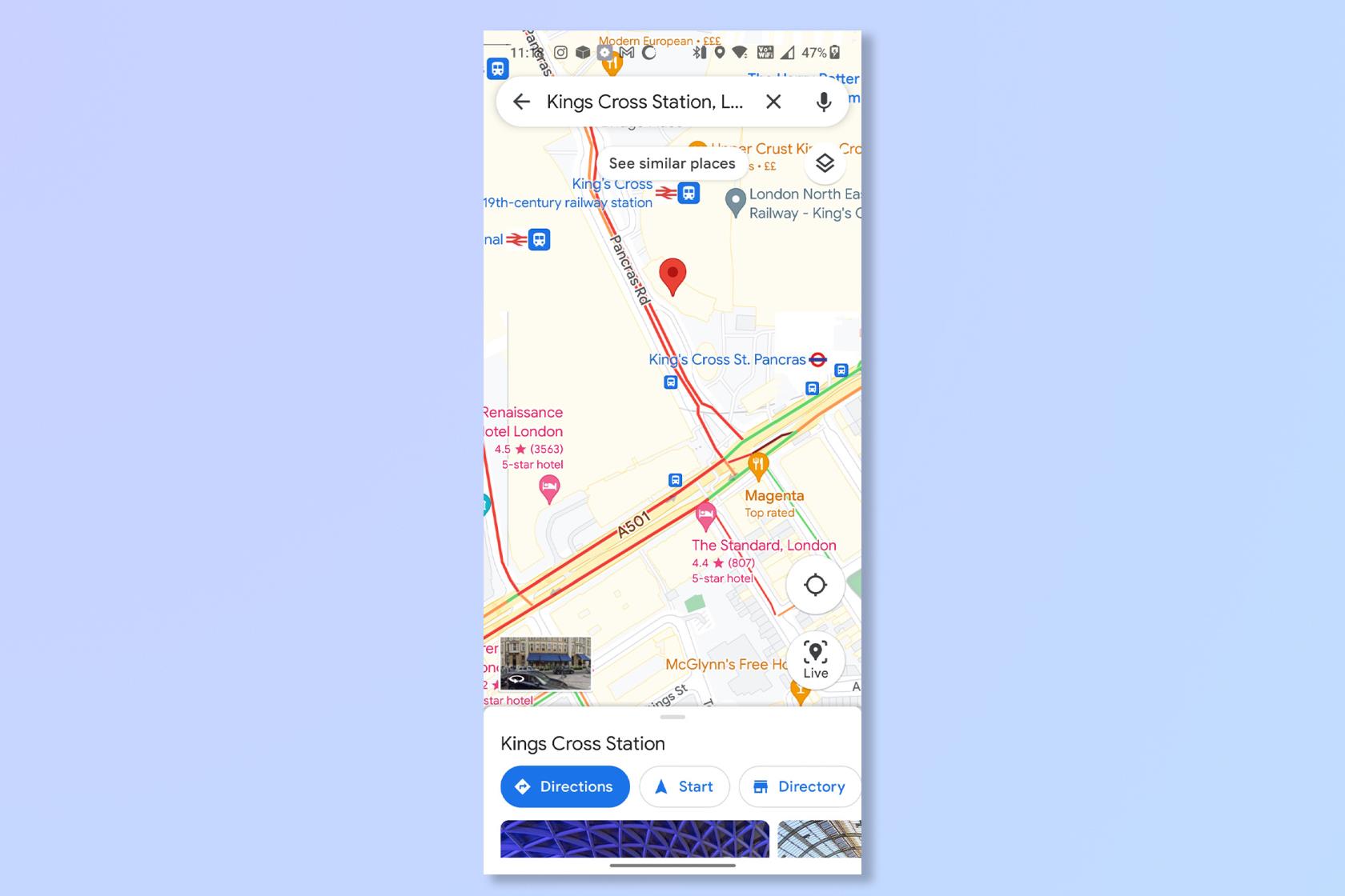 Googleマップで交通情報を確認する方法