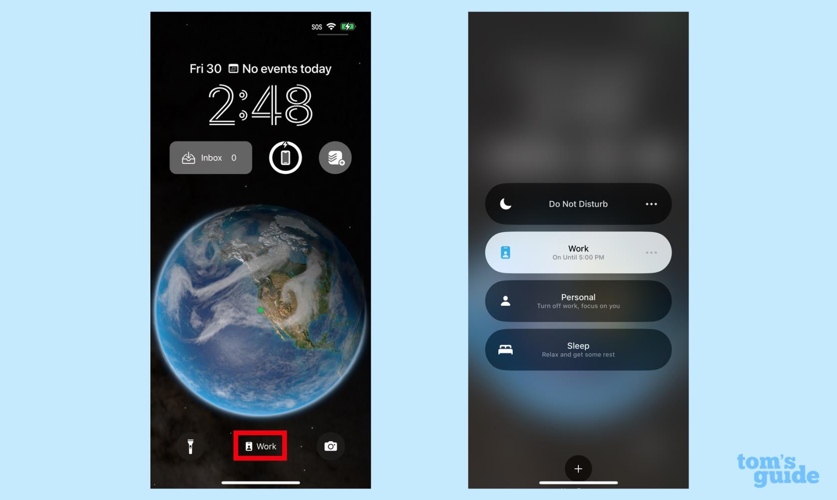 iOS 16 で iPhone にフォーカス モードを設定する方法