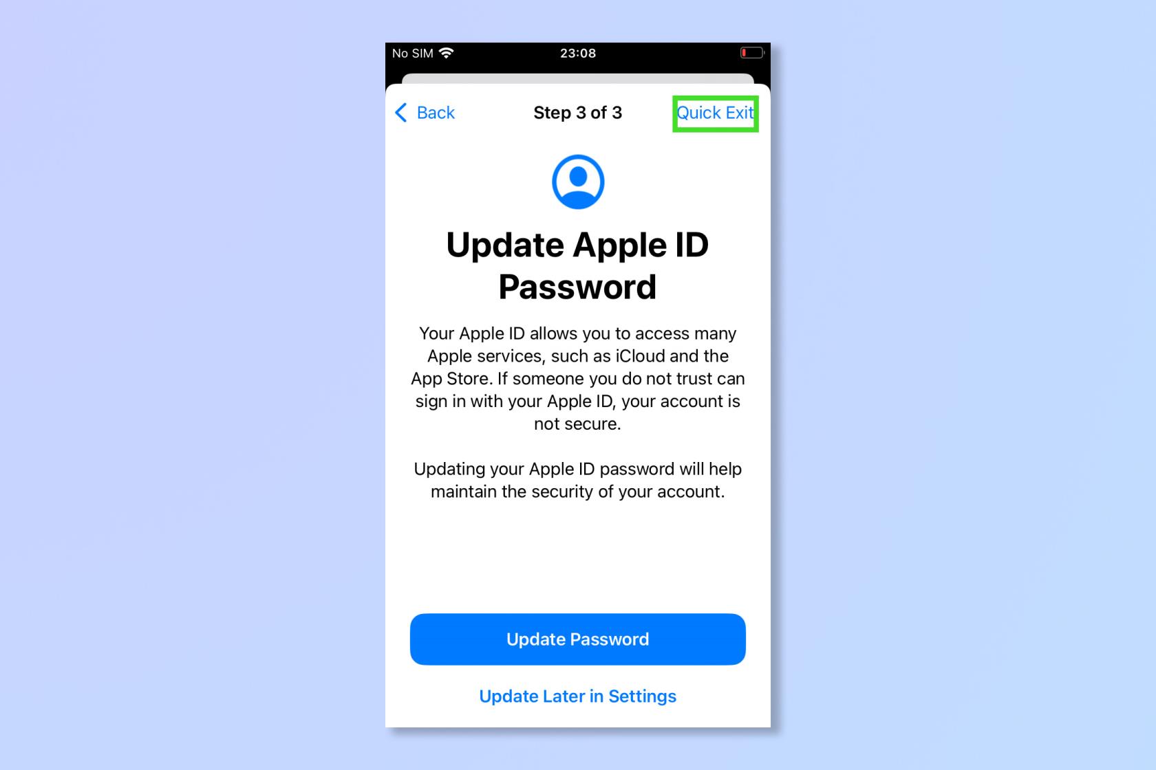 安全性チェックを使用して、有害なアプリ (および人々) を iPhone から即座に消去します