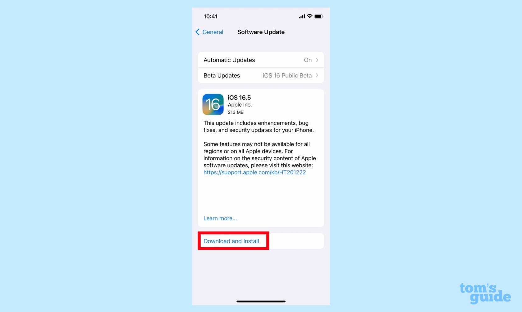 iOS16のダウンロード方法