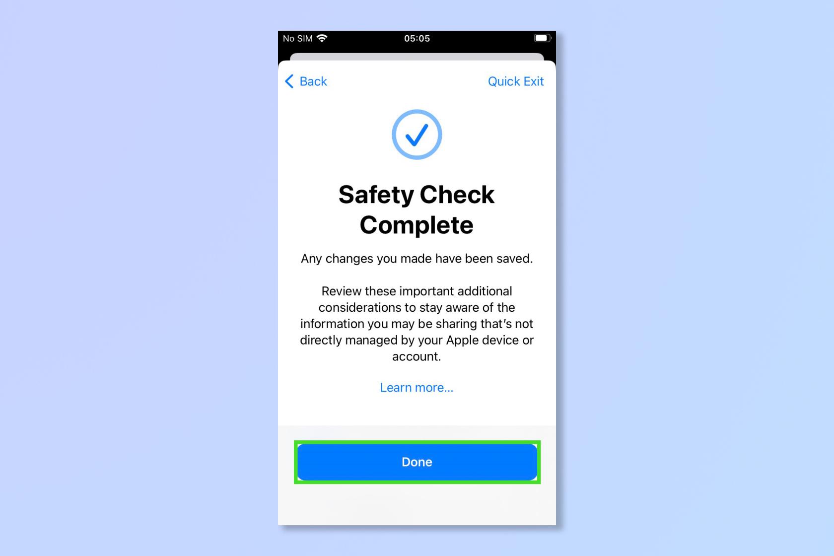 安全性チェックを使用して、有害なアプリ (および人々) を iPhone から即座に消去します