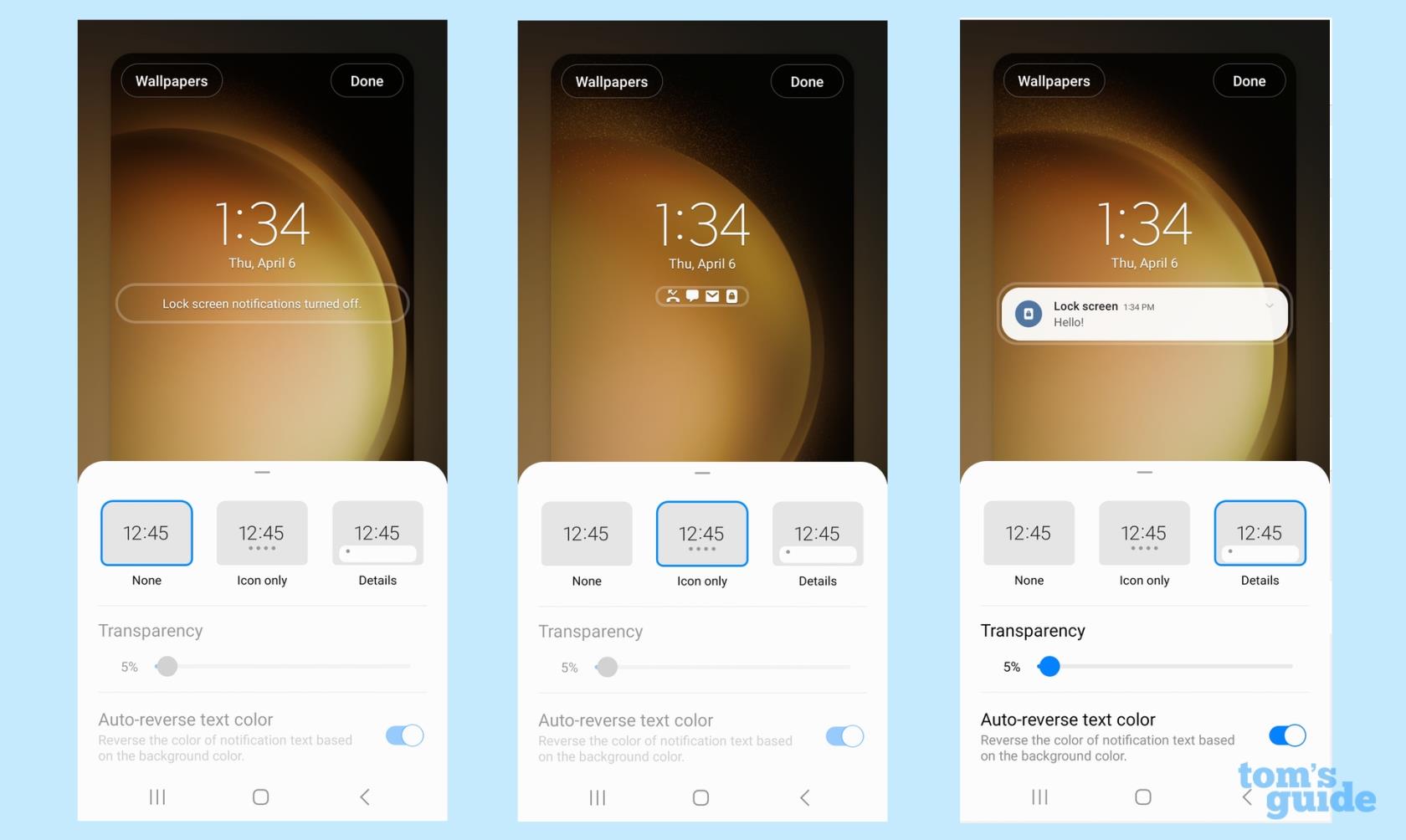 Galaxy S23 でロック画面の通知を管理する方法