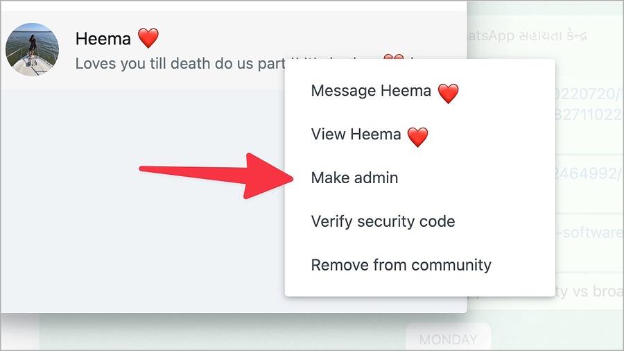 デスクトップとモバイルで WhatsApp コミュニティ管理者を管理する方法