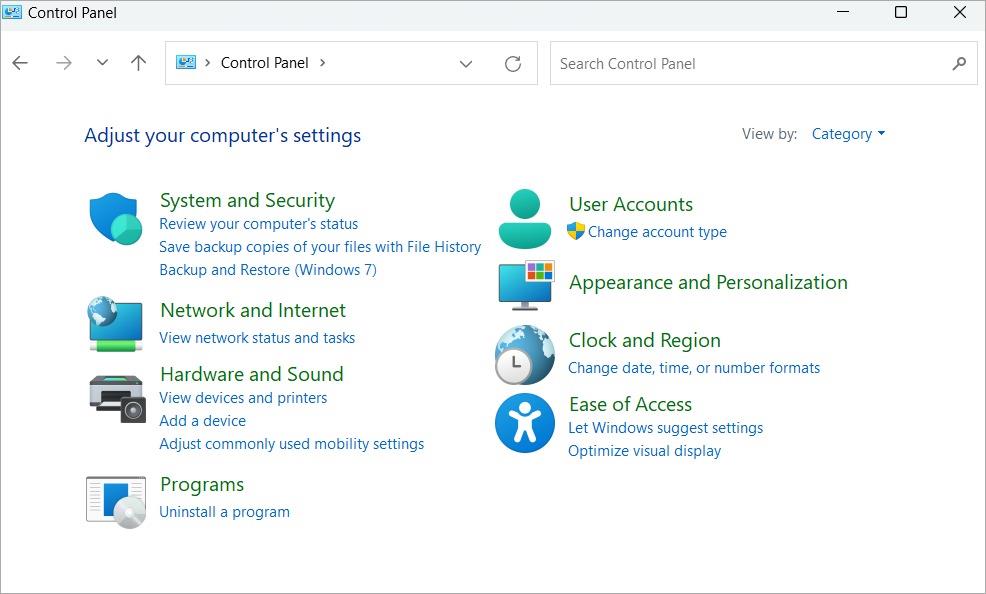 コントロール パネルと設定: Windows での違い