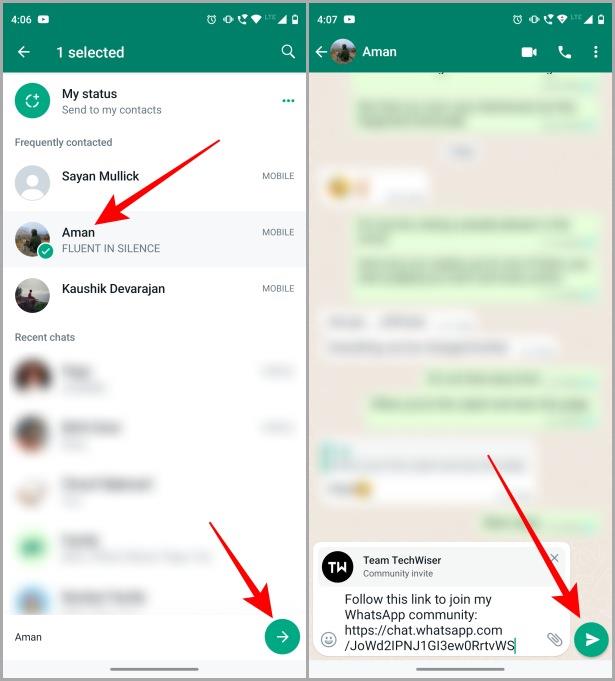 iOS および Android の Whatsapp コミュニティに誰かを招待する方法